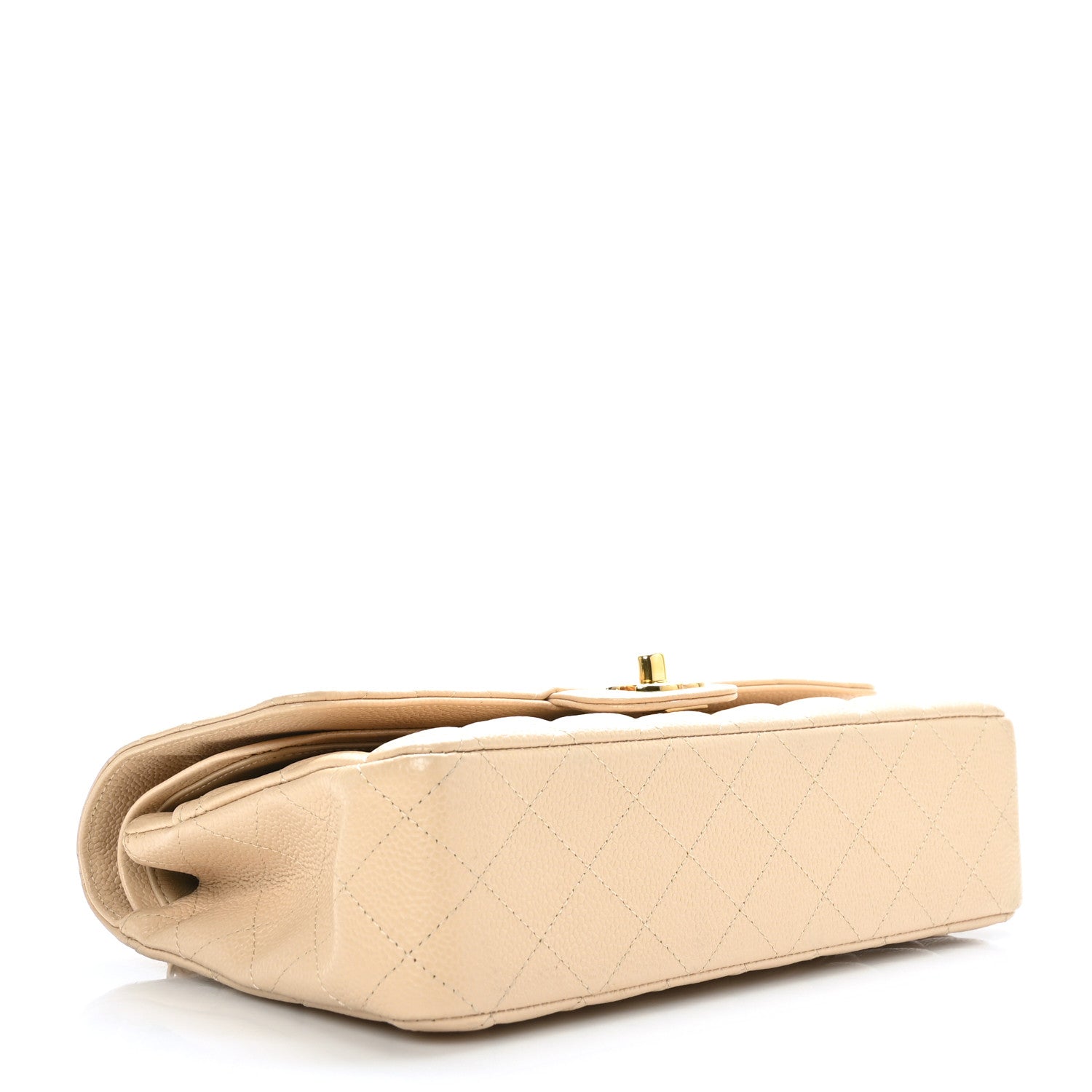Chanel Caviar Quilted Medium Double Flap Light Beige 3 of 9