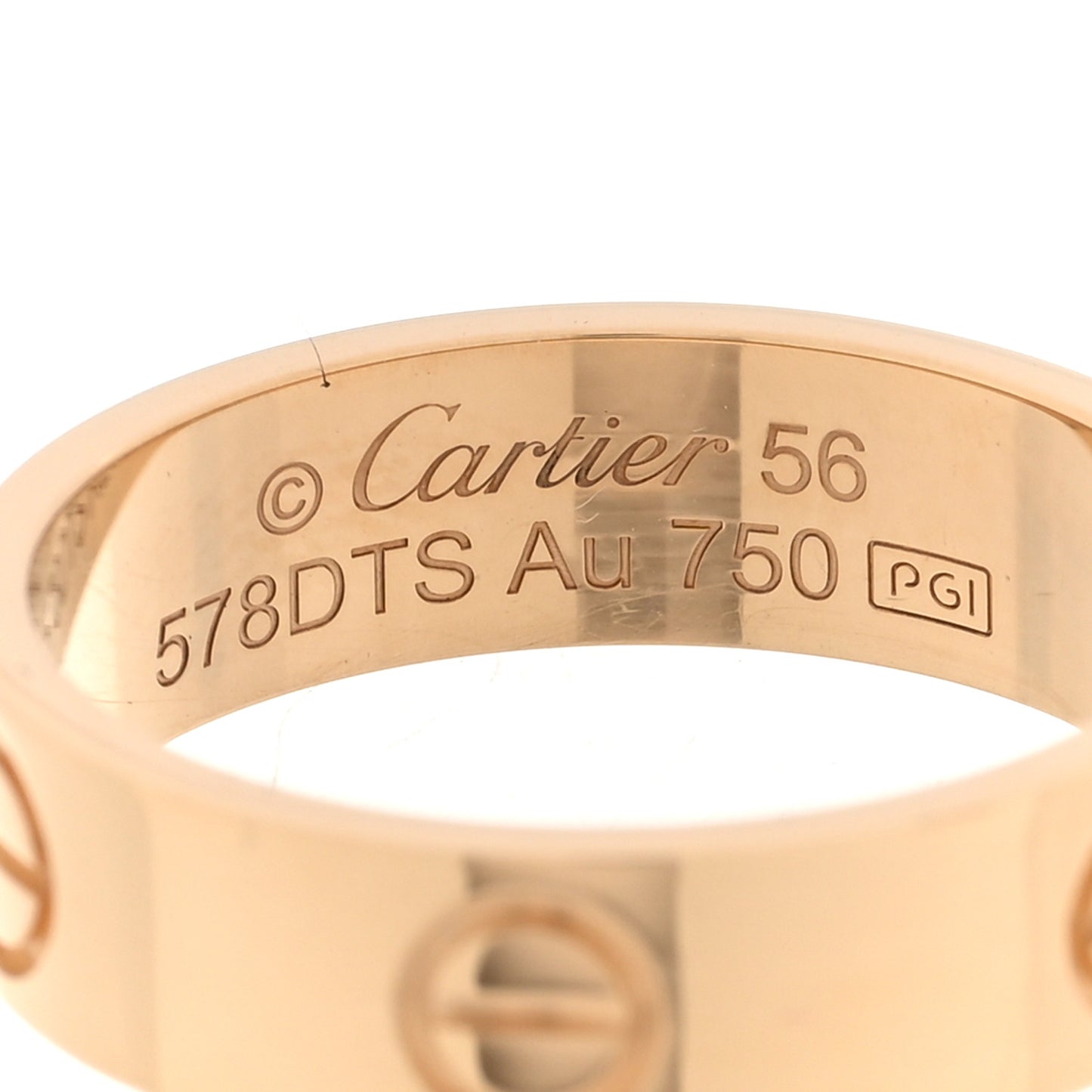 18K Yellow Gold 5.5mm LOVE Ring 56 7.5
