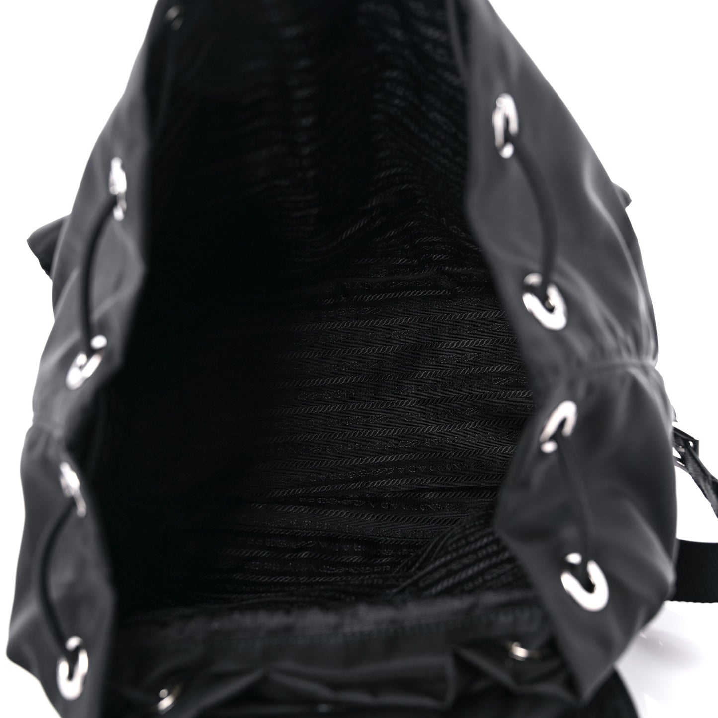 Tessuto Nylon Saffiano Medium Backpack Black
