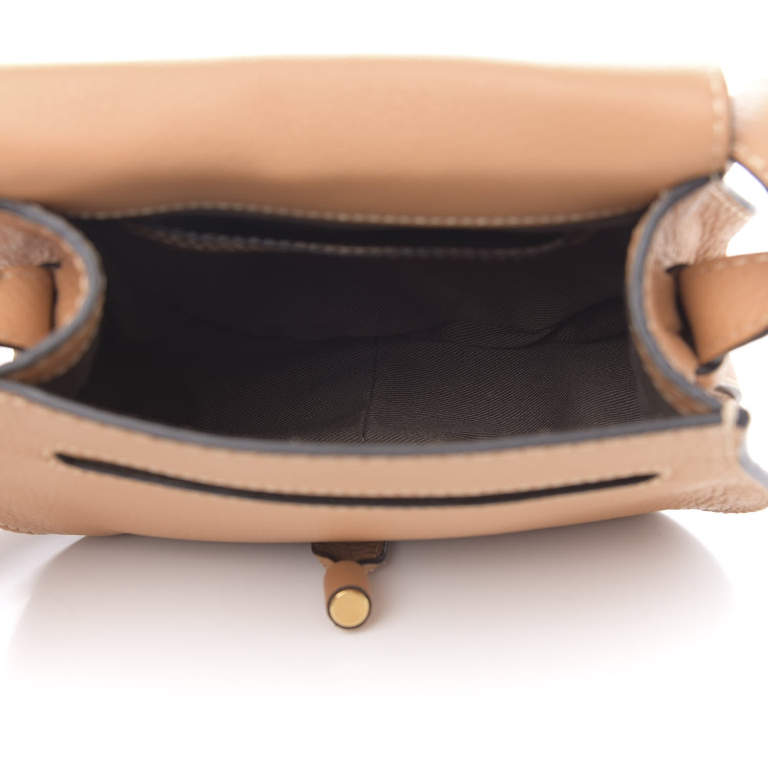 Chloe Calfskin Mini Marcie Round Crossbody Bag Nut 5 of 10