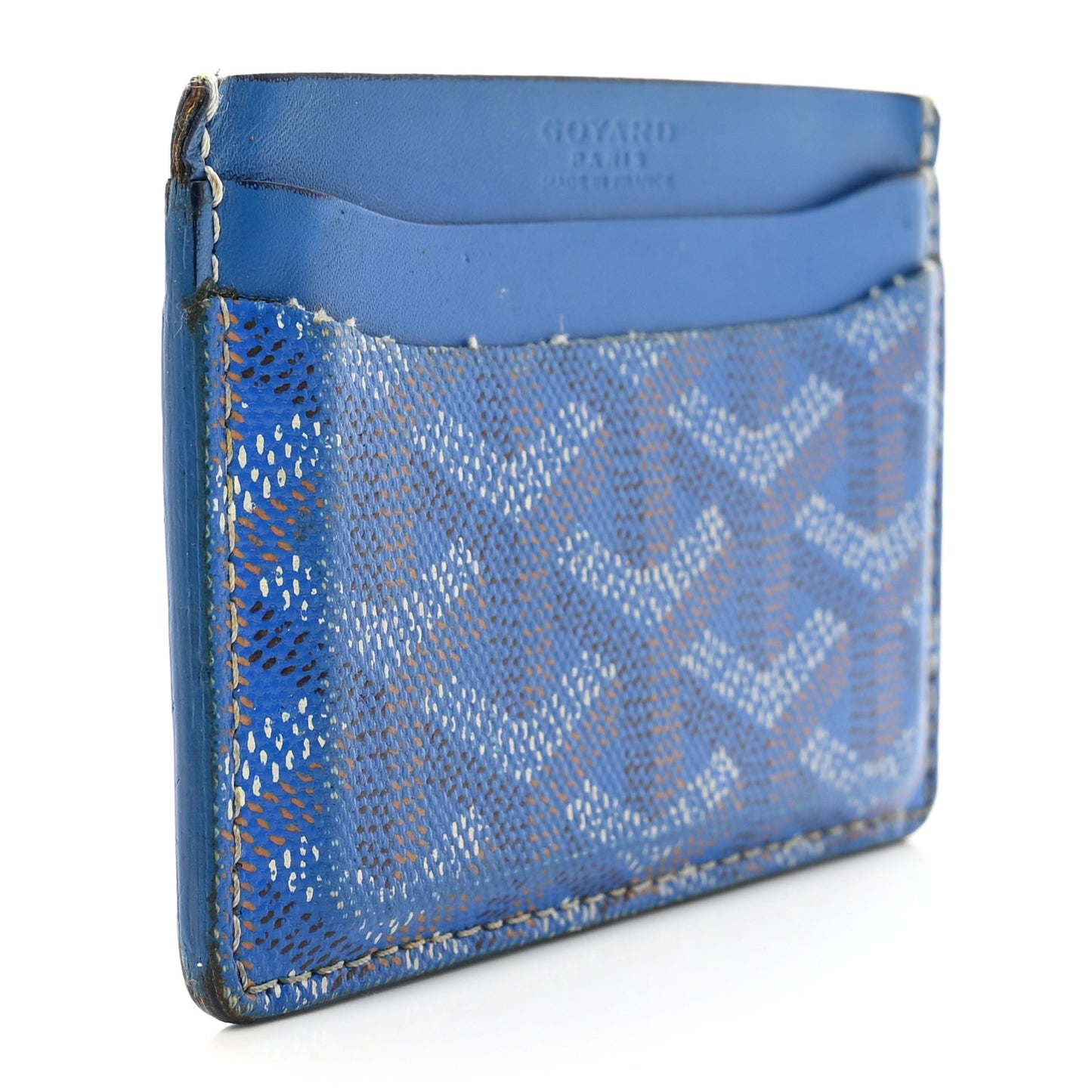 Goyardine Saint Sulpice Card Holder Sky Blue