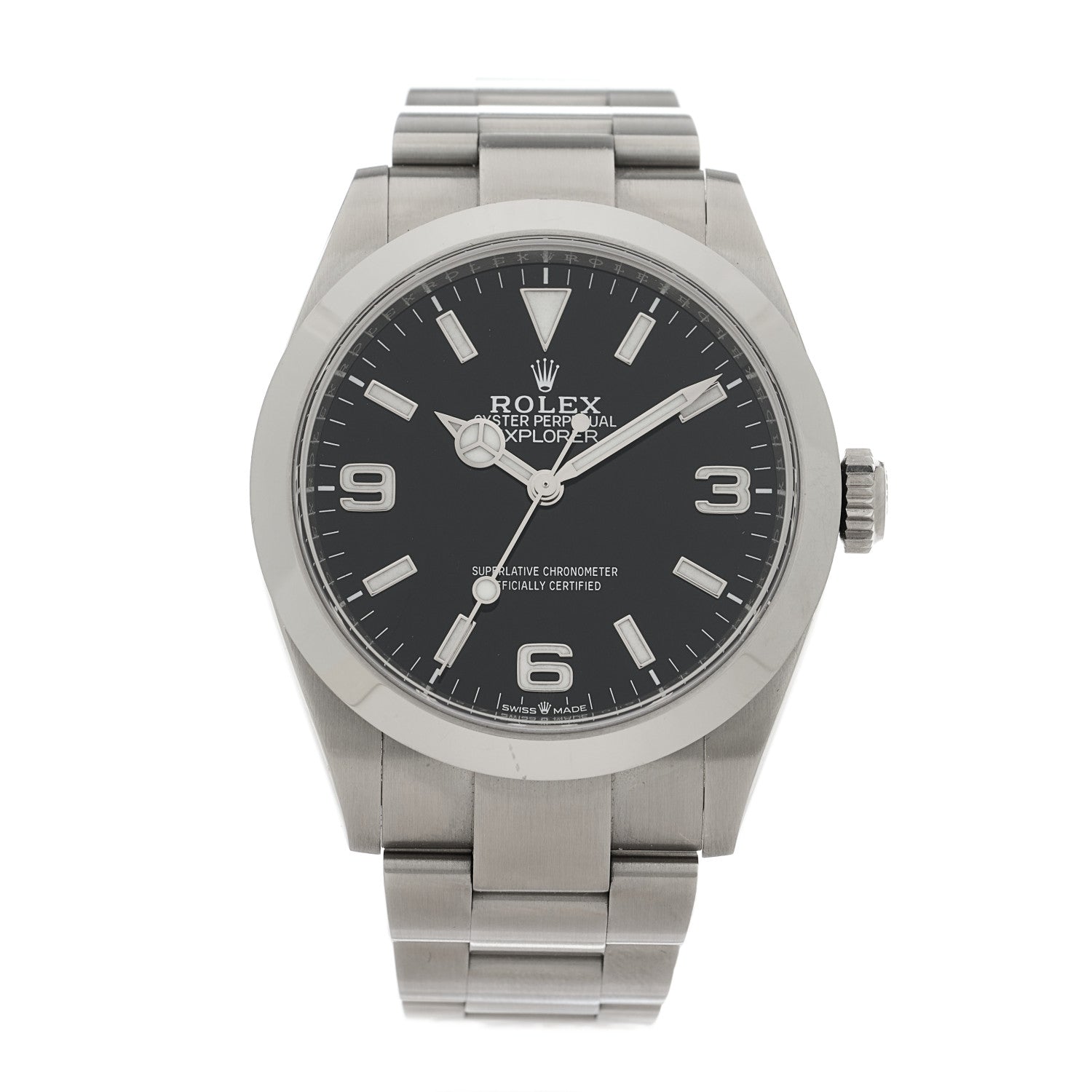 Rolex Stainless Steel 40mm Oyster Perpetual Explorer Watch Black 224270 1 of 5