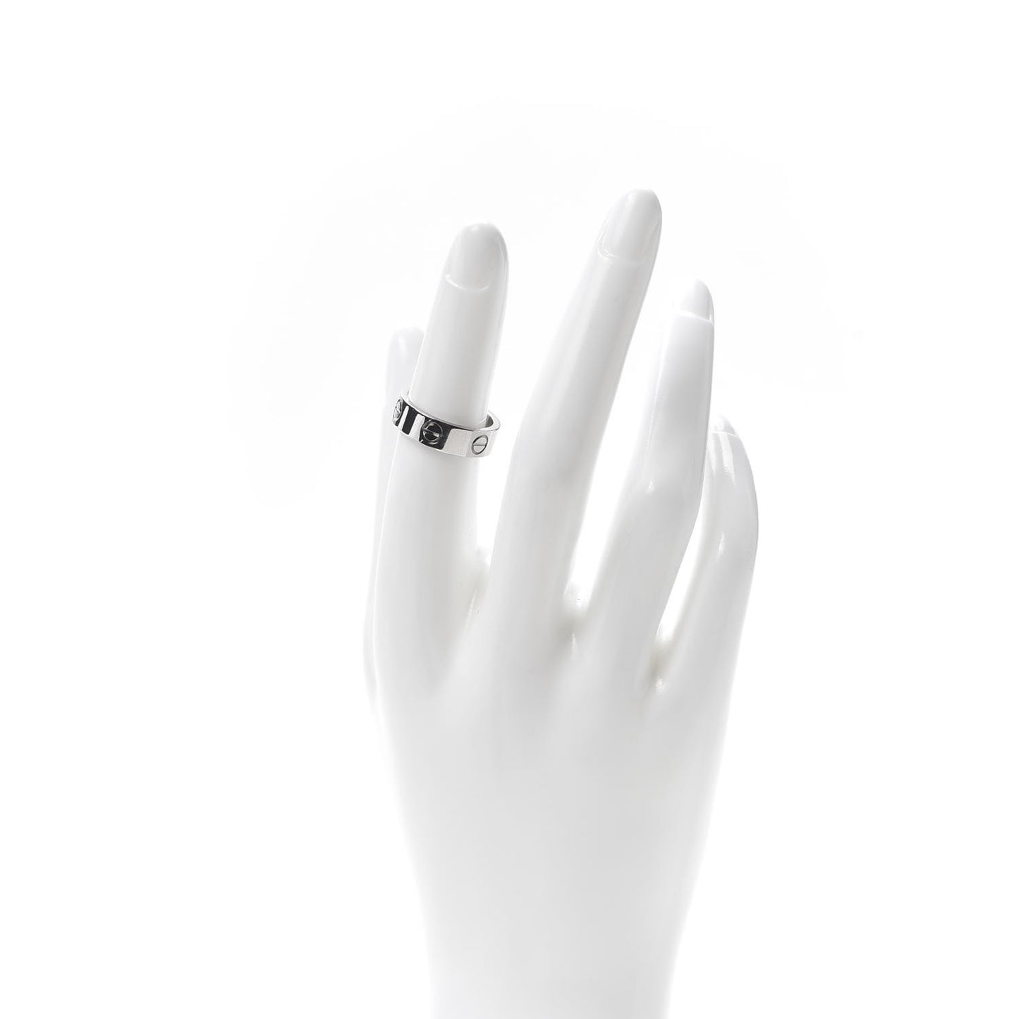 18K White Gold 5.5mm LOVE Ring 51 5.75