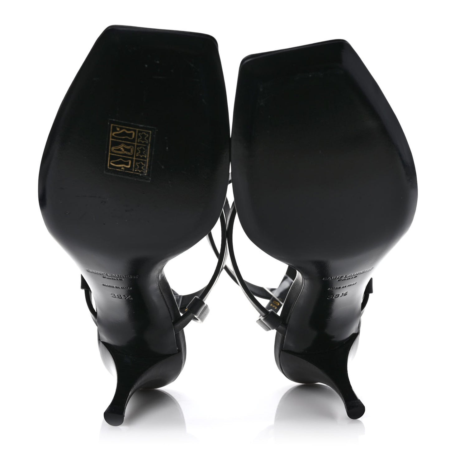 Calfskin Cassandra 60 Ankle Strap Sandals 38.5 Black