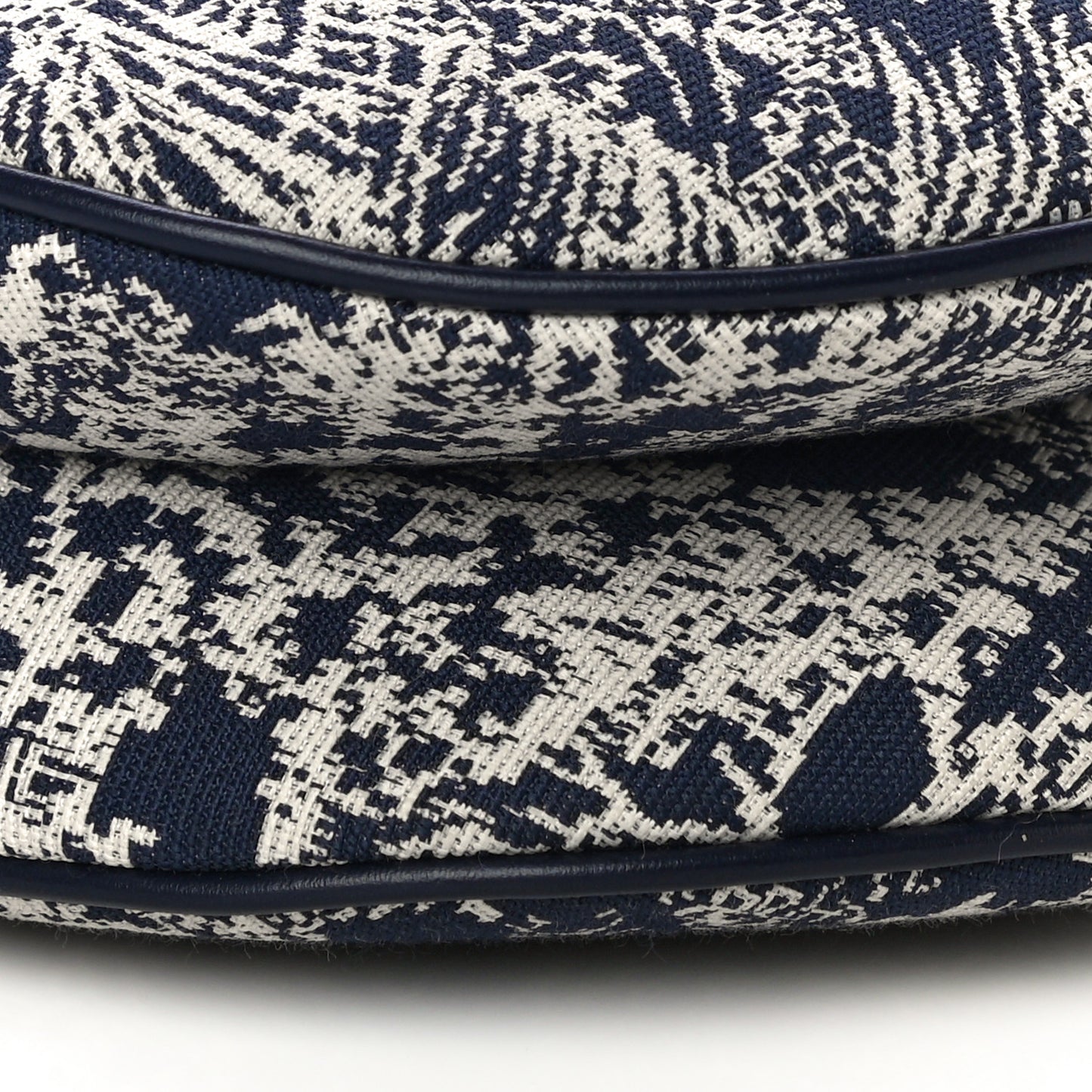 Canvas Embroidered Dioriviera Saddle Bag Blue