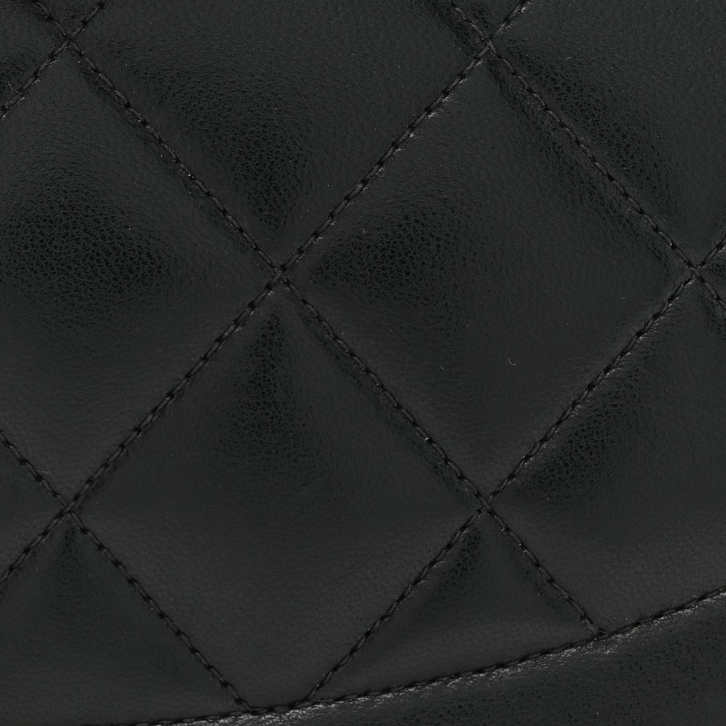 Lambskin Quilted Medium Single Flap Black