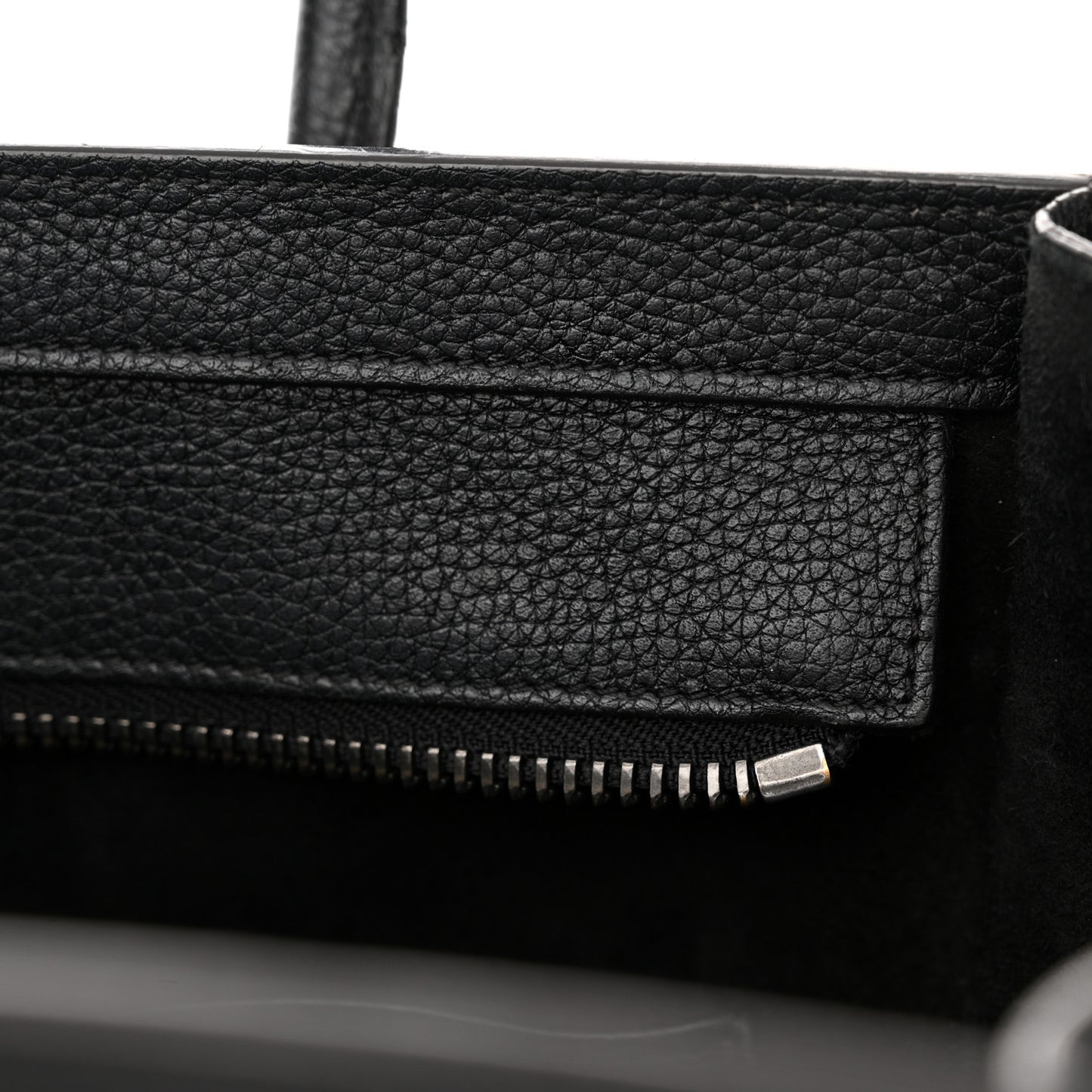 Drummed Calfskin Micro Luggage Black