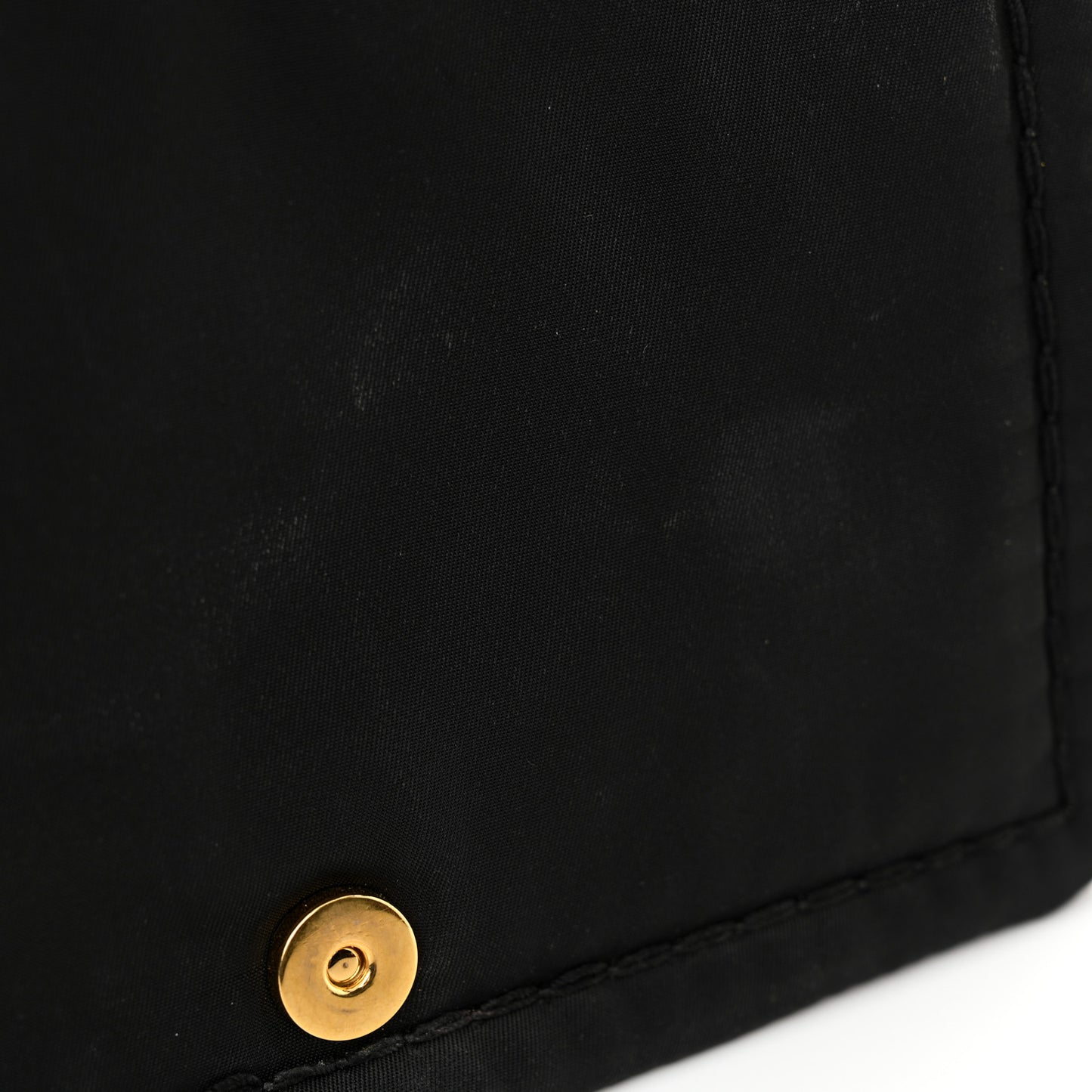Tessuto Nylon Chain Flap Shoulder Bag Black