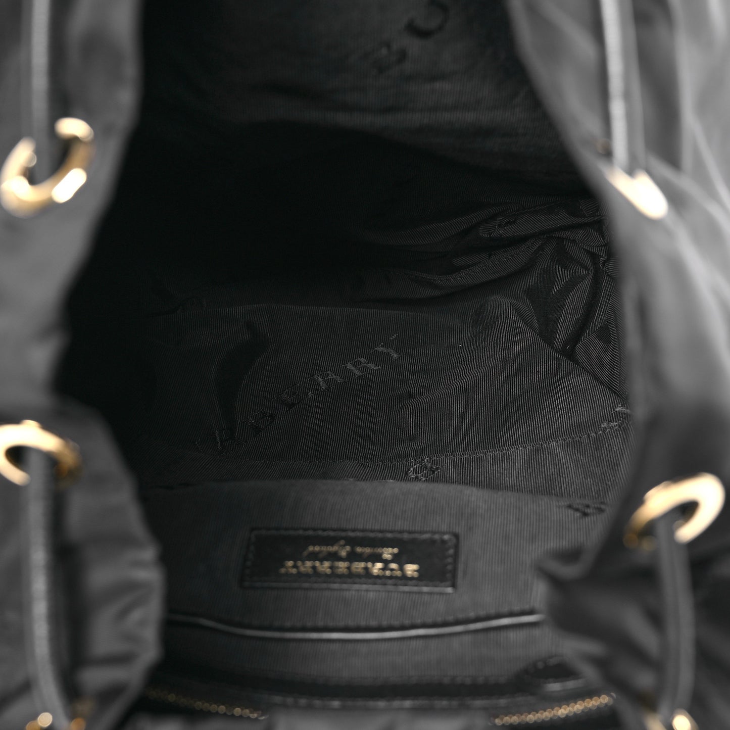 Nylon Large Rucksack Backpack Black