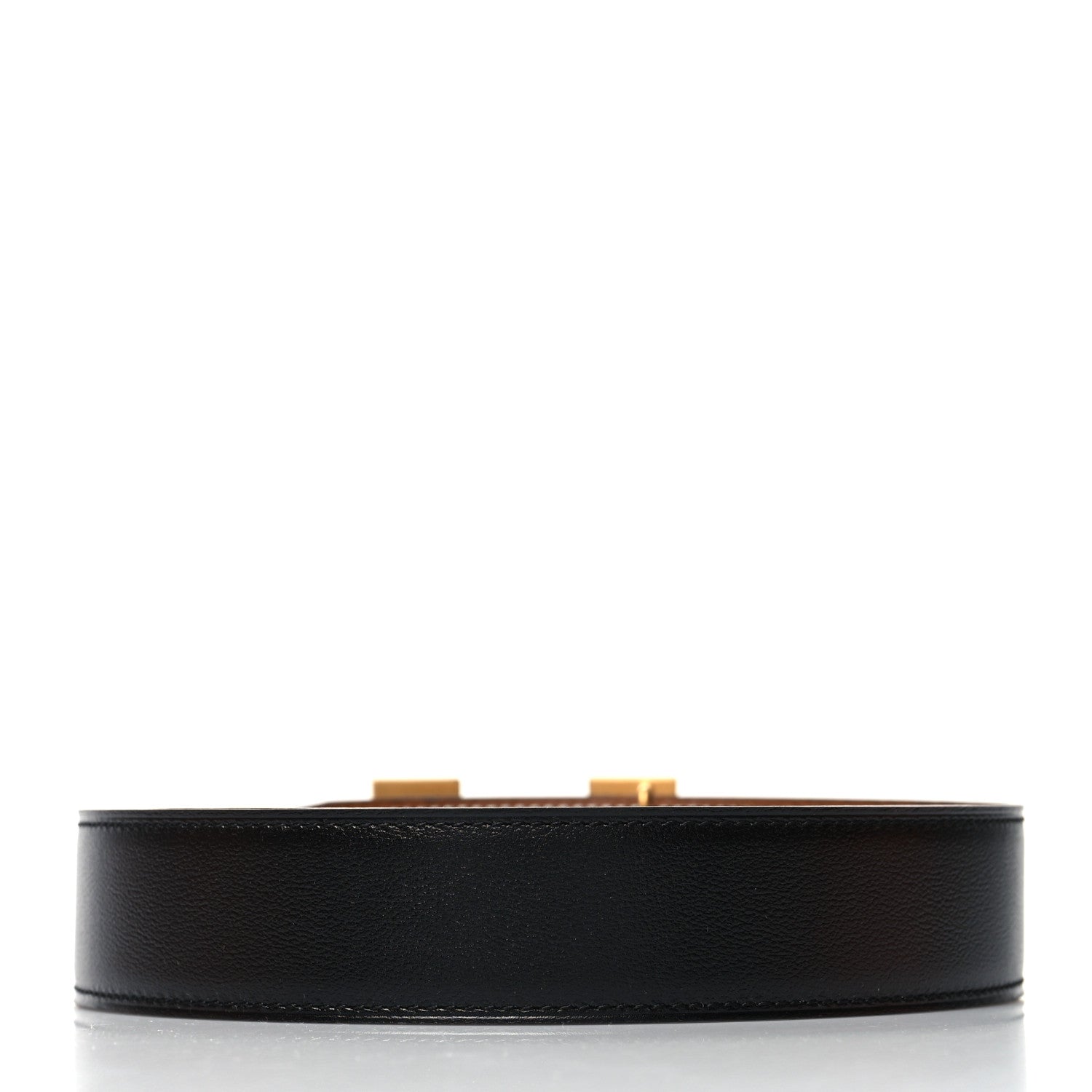 Hermes Box Togo 32mm H Belt 80 Black Gold 2 of 7