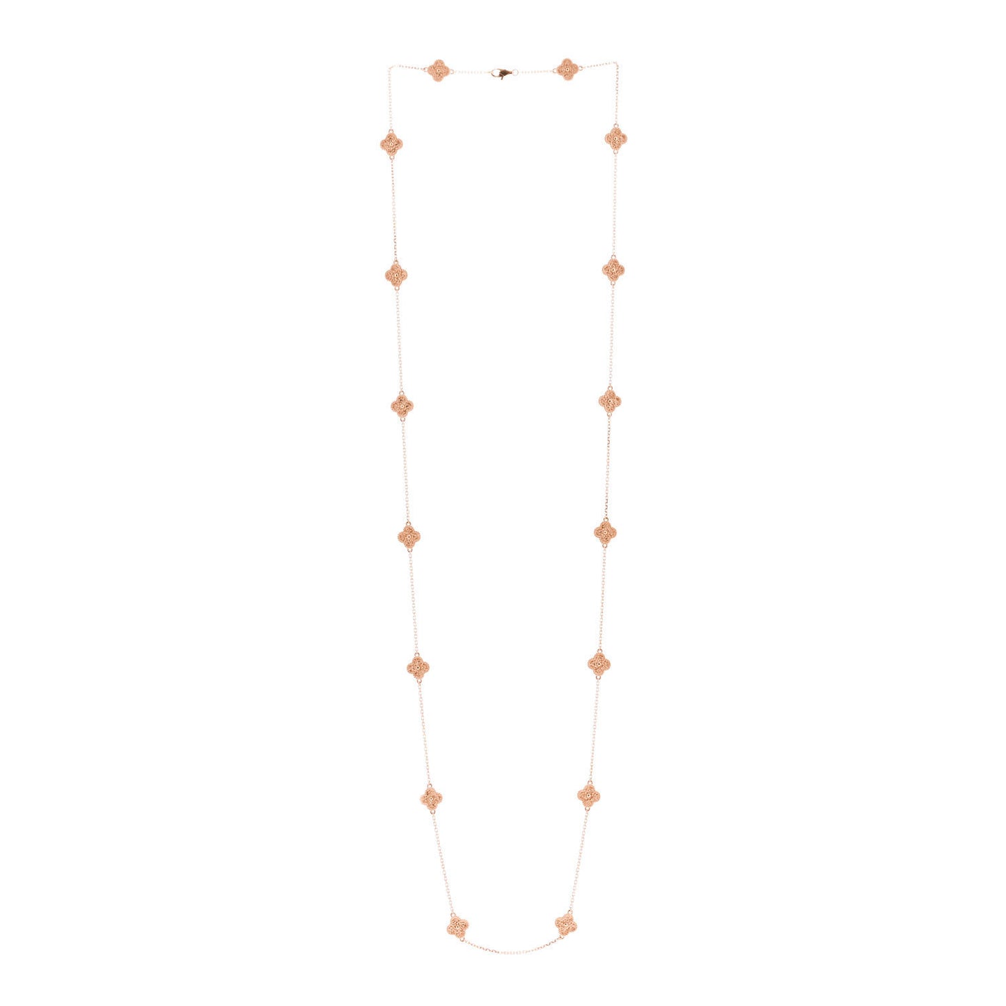 18K Rose Gold 16 Motifs Sweet Alhambra Necklace