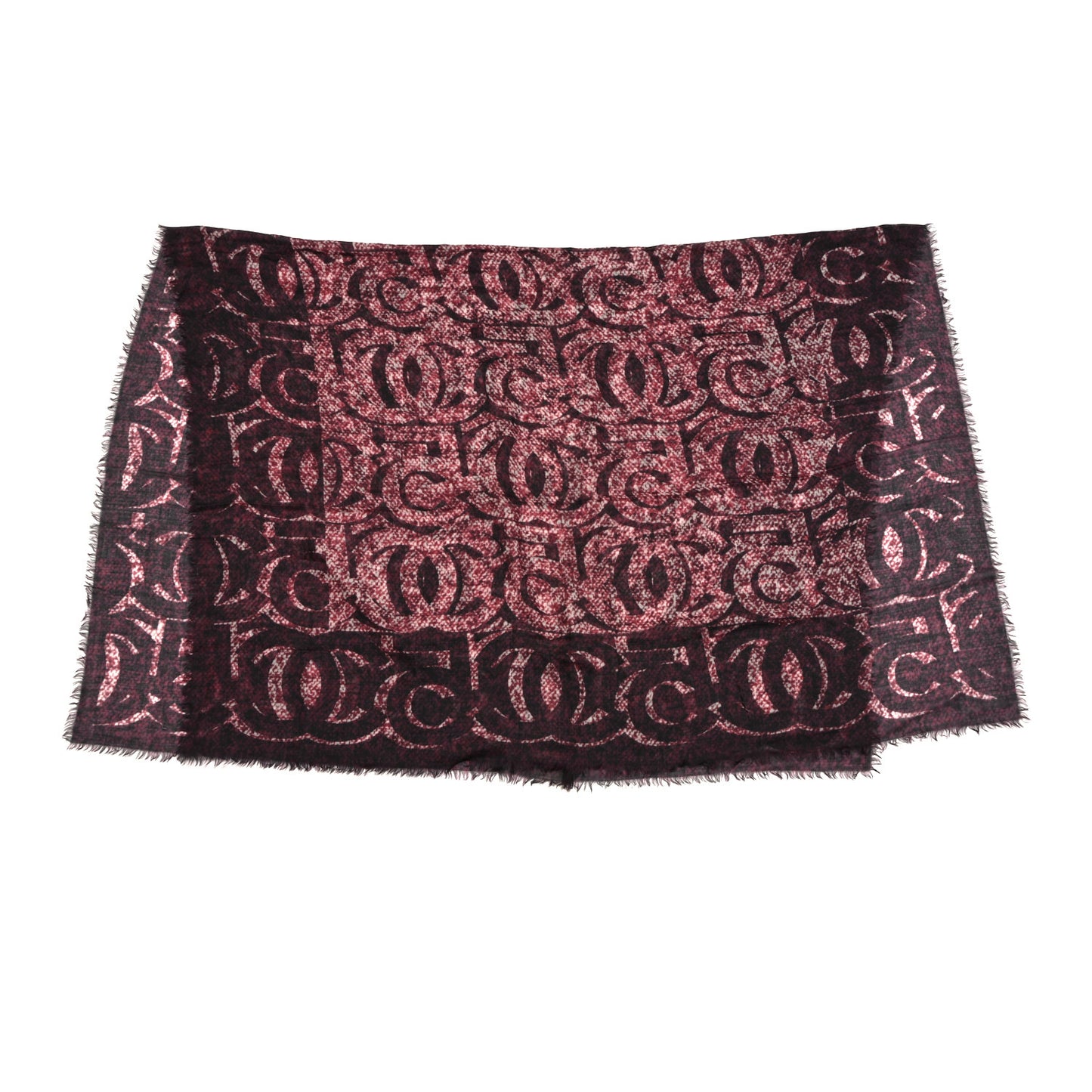 Cashmere Silk CC Logo Scarf Shawl Purple