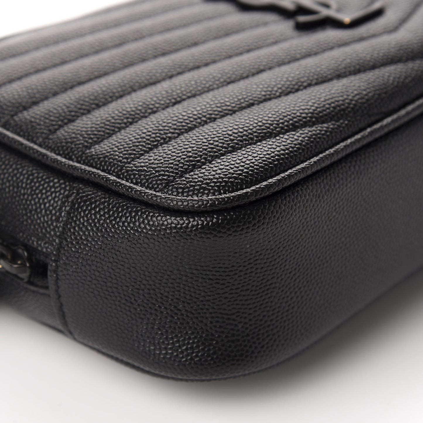 Grain De Poudre Matelasse Monogram Mini Lou Camera Bag Black