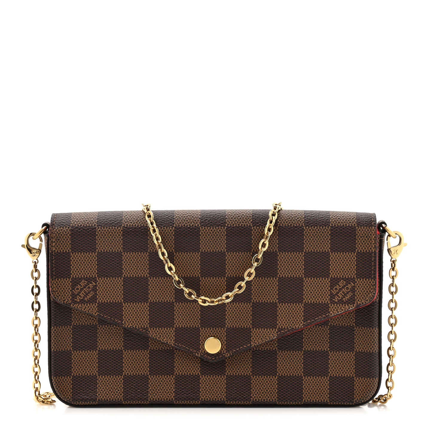 Damier Ebene Pochette Felicie Chain Wallet