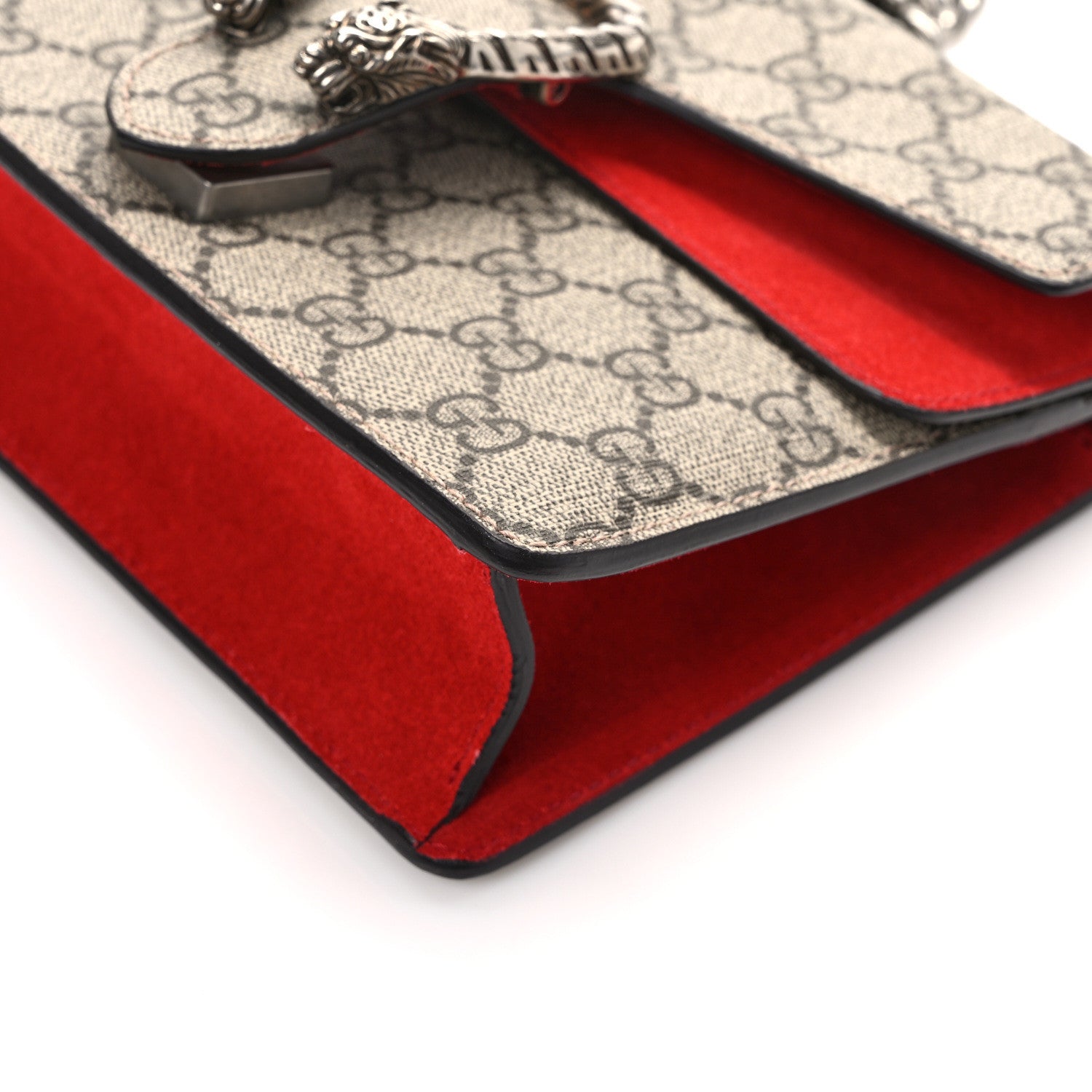 Gucci GG Supreme Monogram Mini Dionysus Shoulder Bag Hibiscus Red 12 of 14
