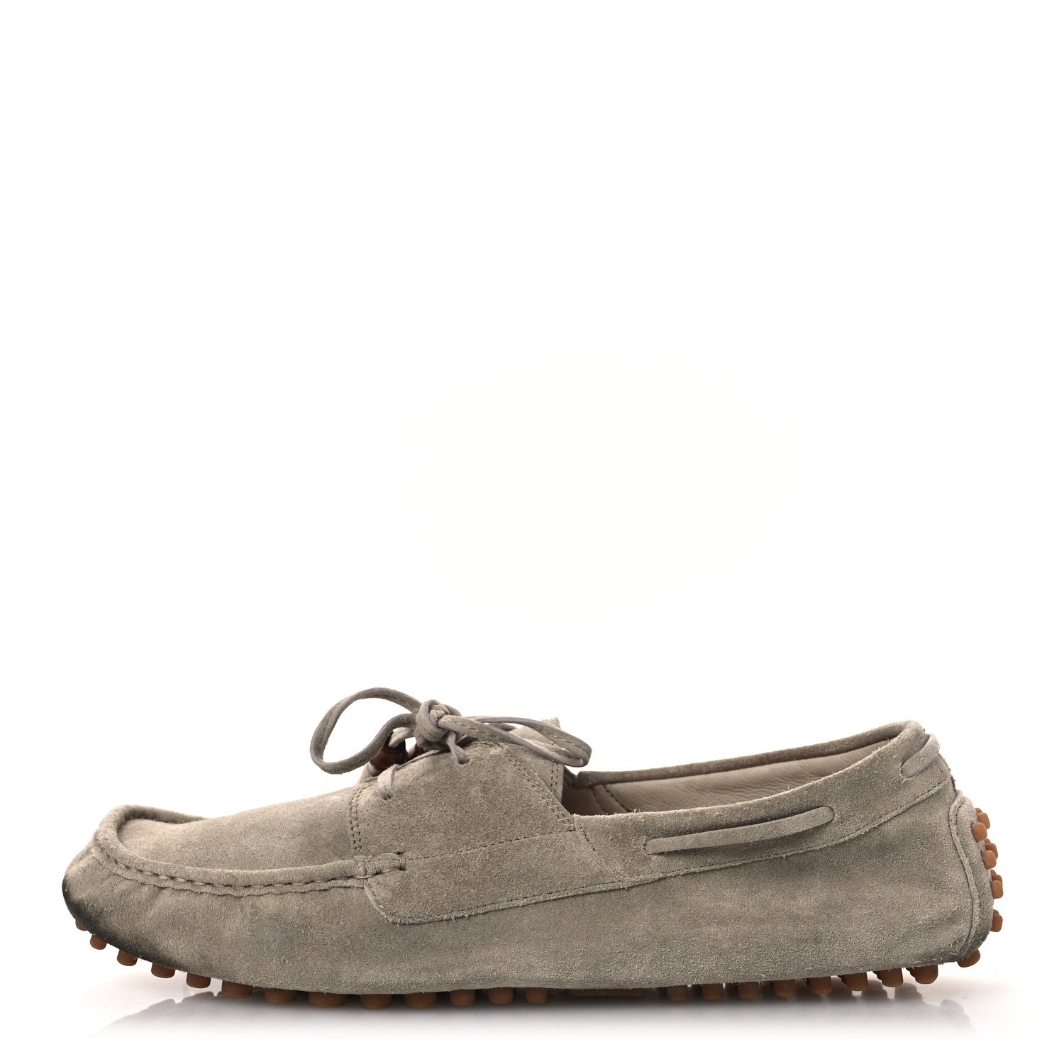 Gucci Suede Bamboo Tassel Mens Driver Loafers 9 Beige 1792165