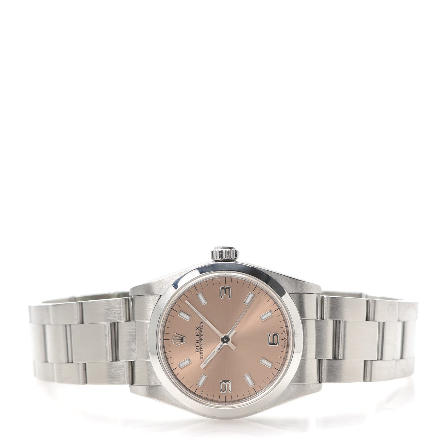 Stainless Steel 31mm Oyster Perpetual Watch Pink 77080