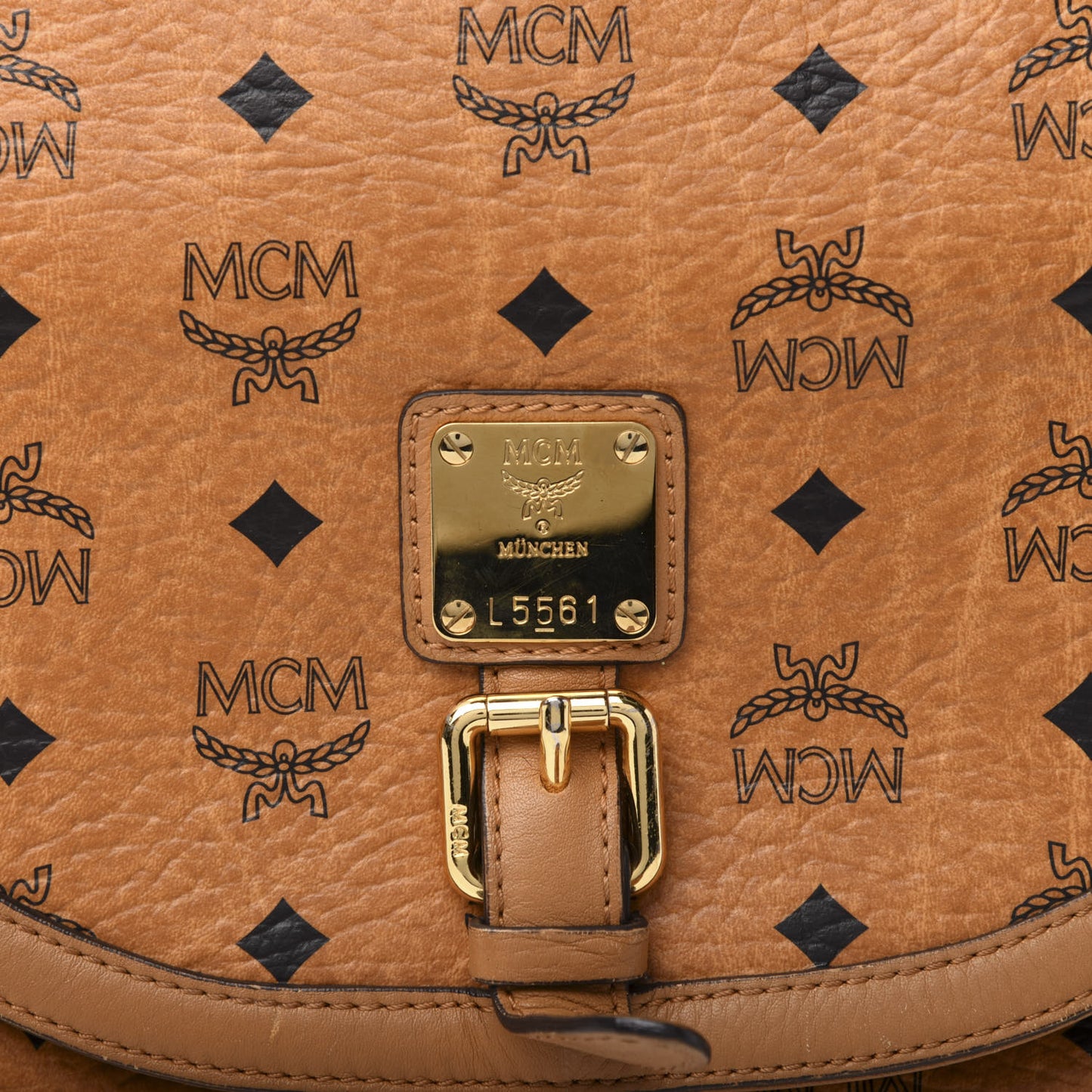 Visetos Top Handle Satchel Cognac