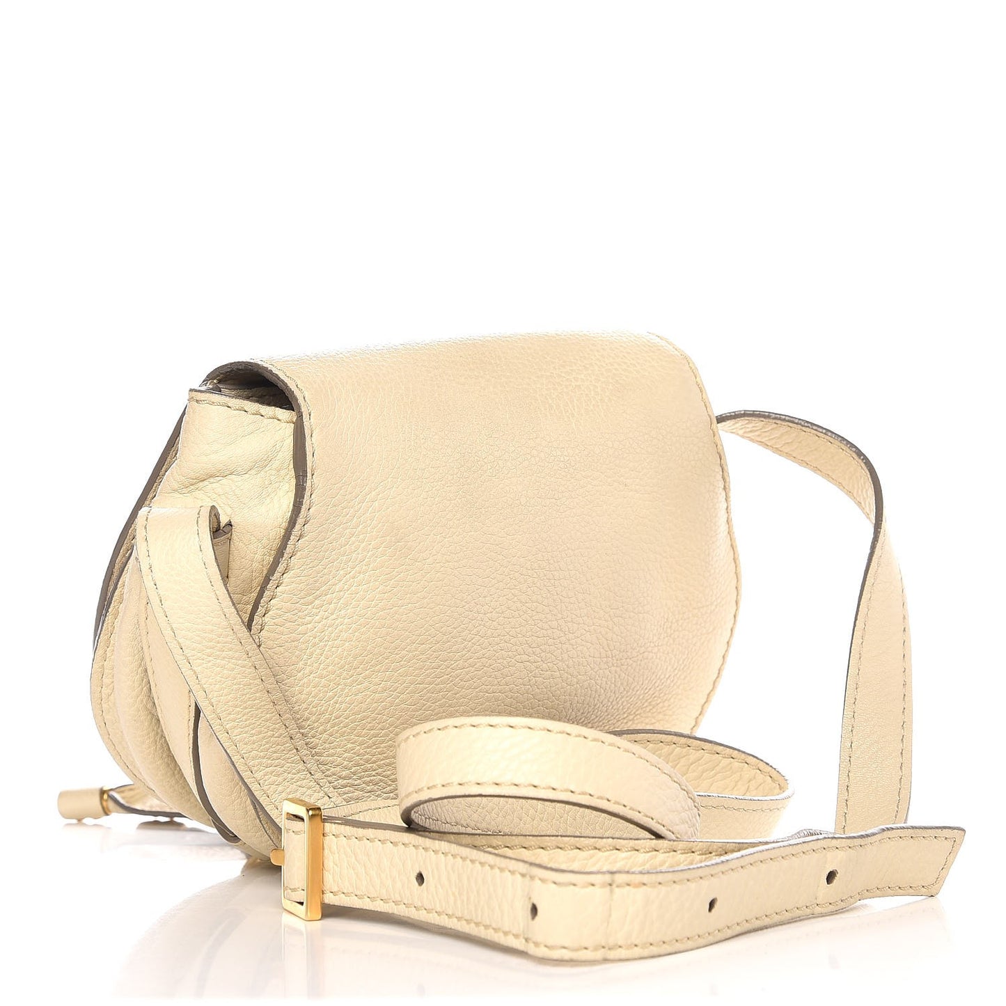 Calfskin Mini Marcie Round Crossbody Bag Nut