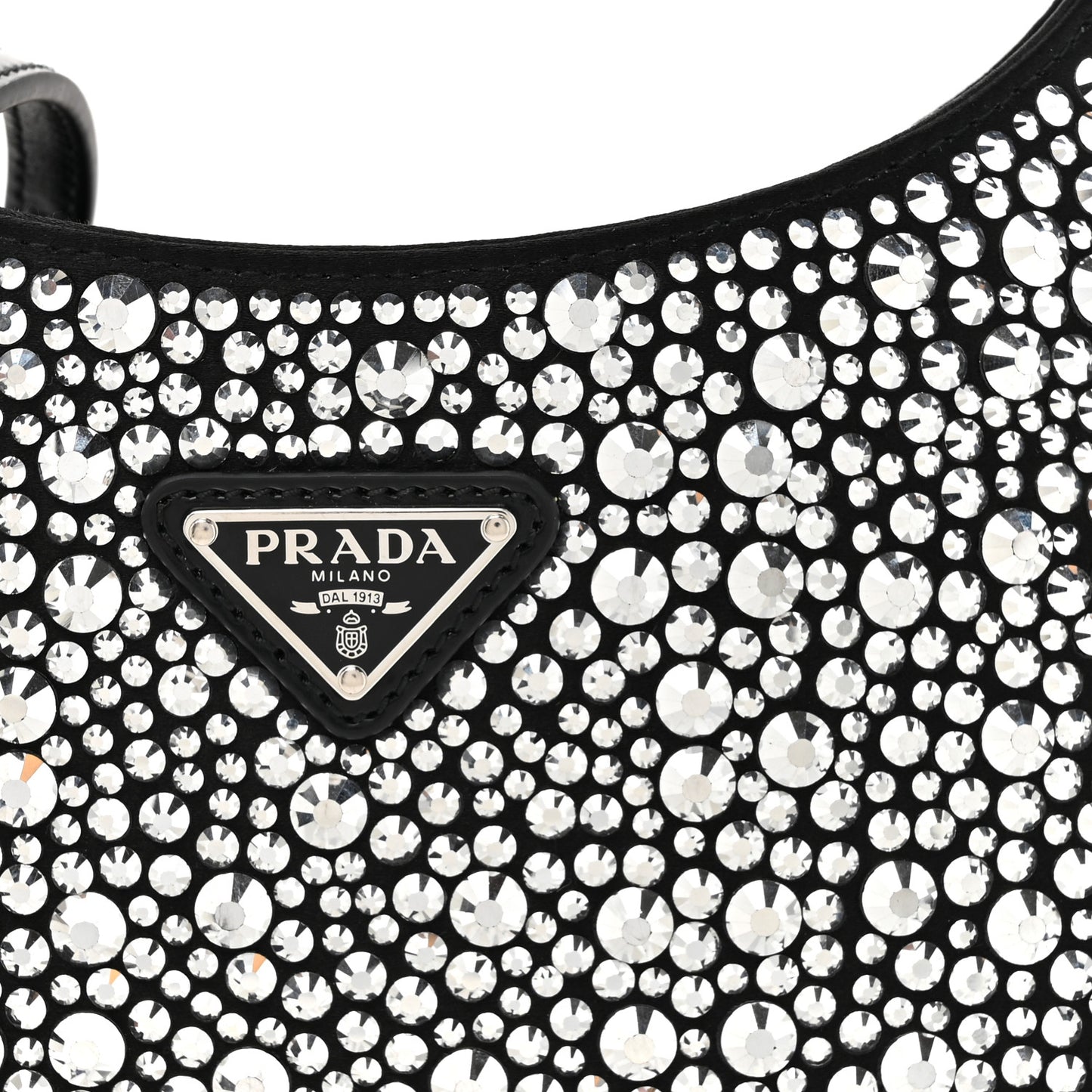 Satin Crystal Cleo Adjustable Strap Shoulder Bag Metal