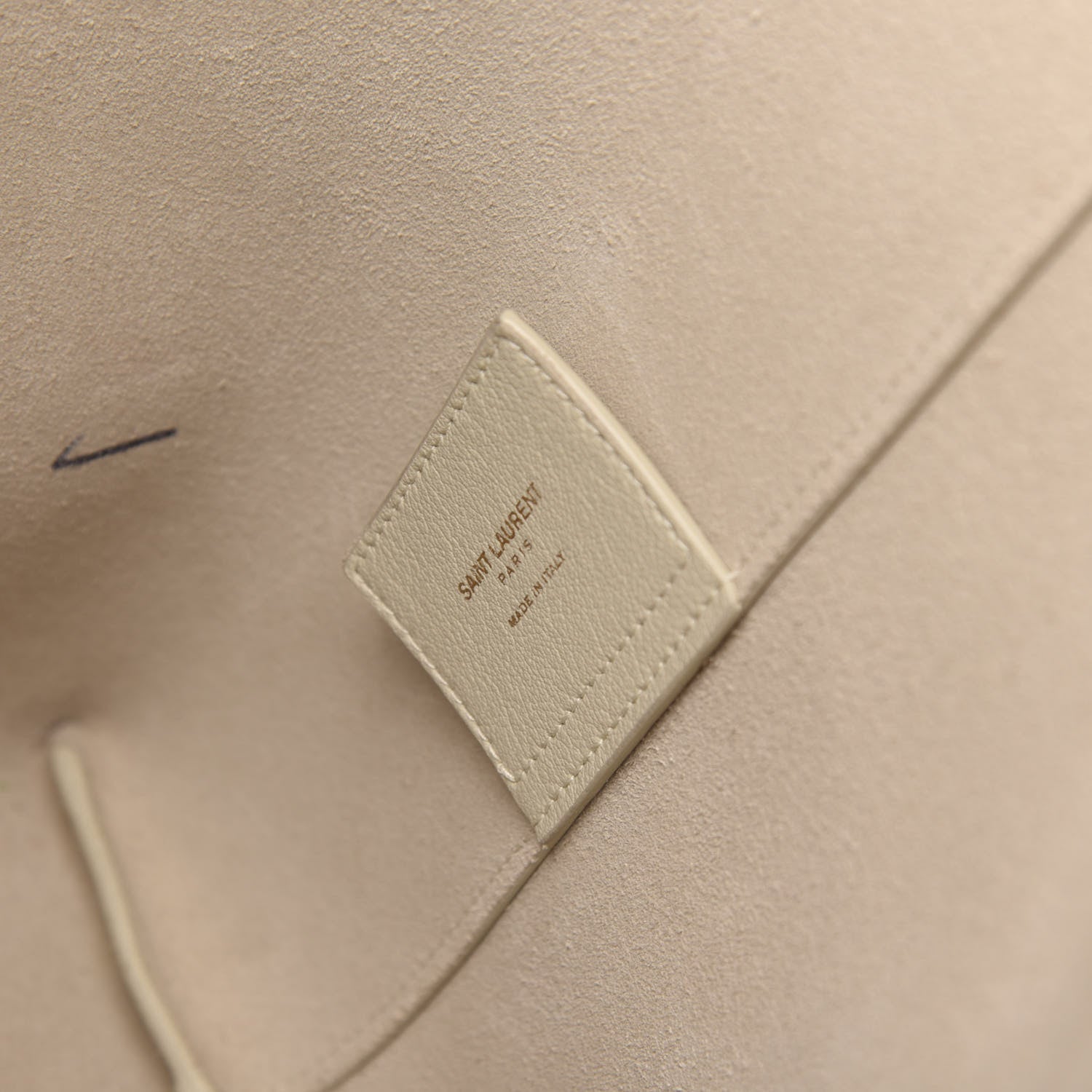 Saint Laurent Calfskin Large Shopping Tote Porcellana 7 of 15