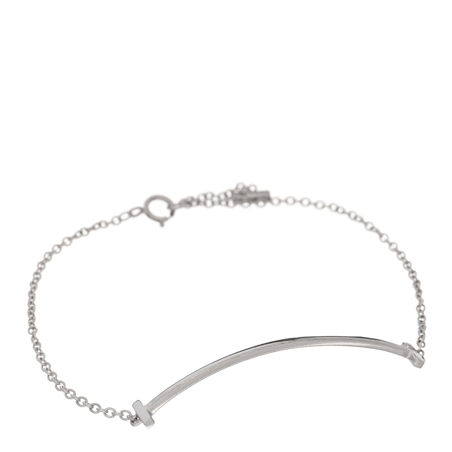 18K White Gold T Smile Bracelet