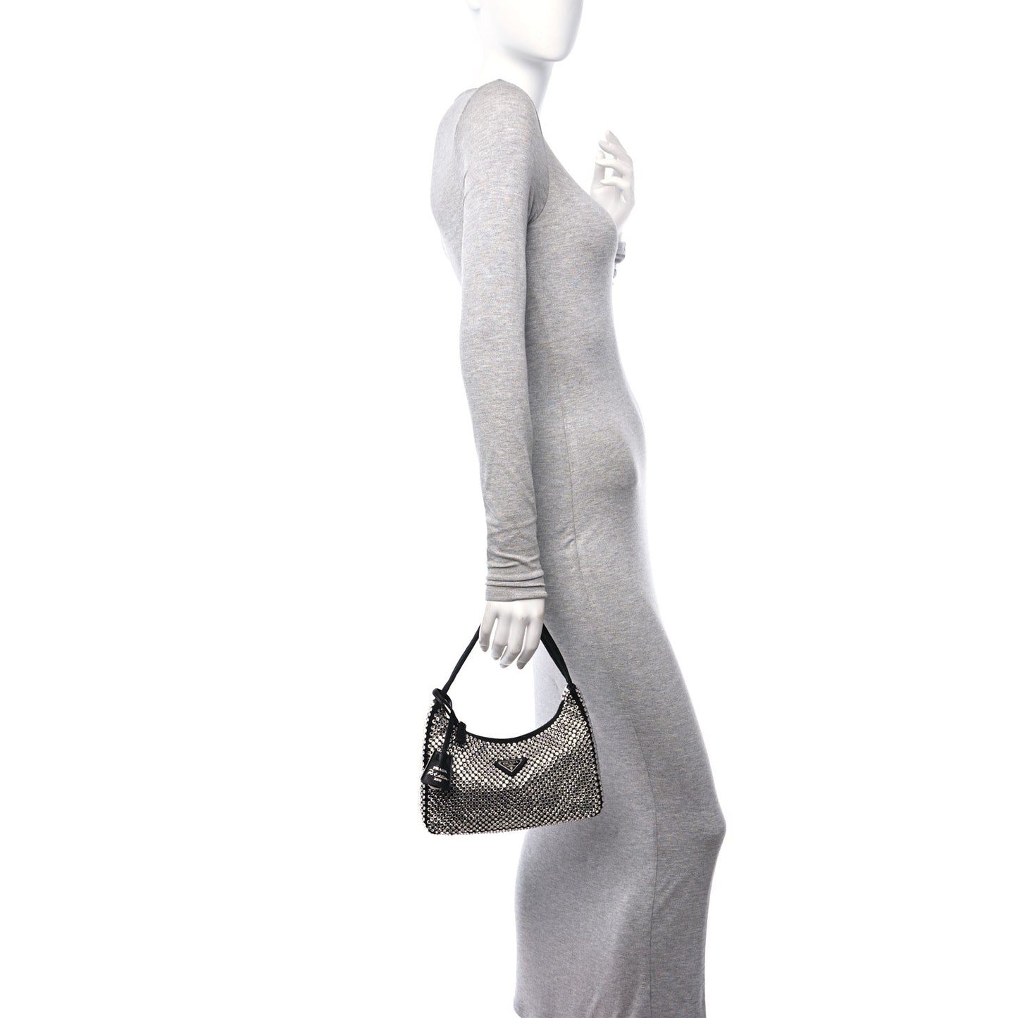 Satin Crystal Mini Re-Edition 2000 Bag Cristal