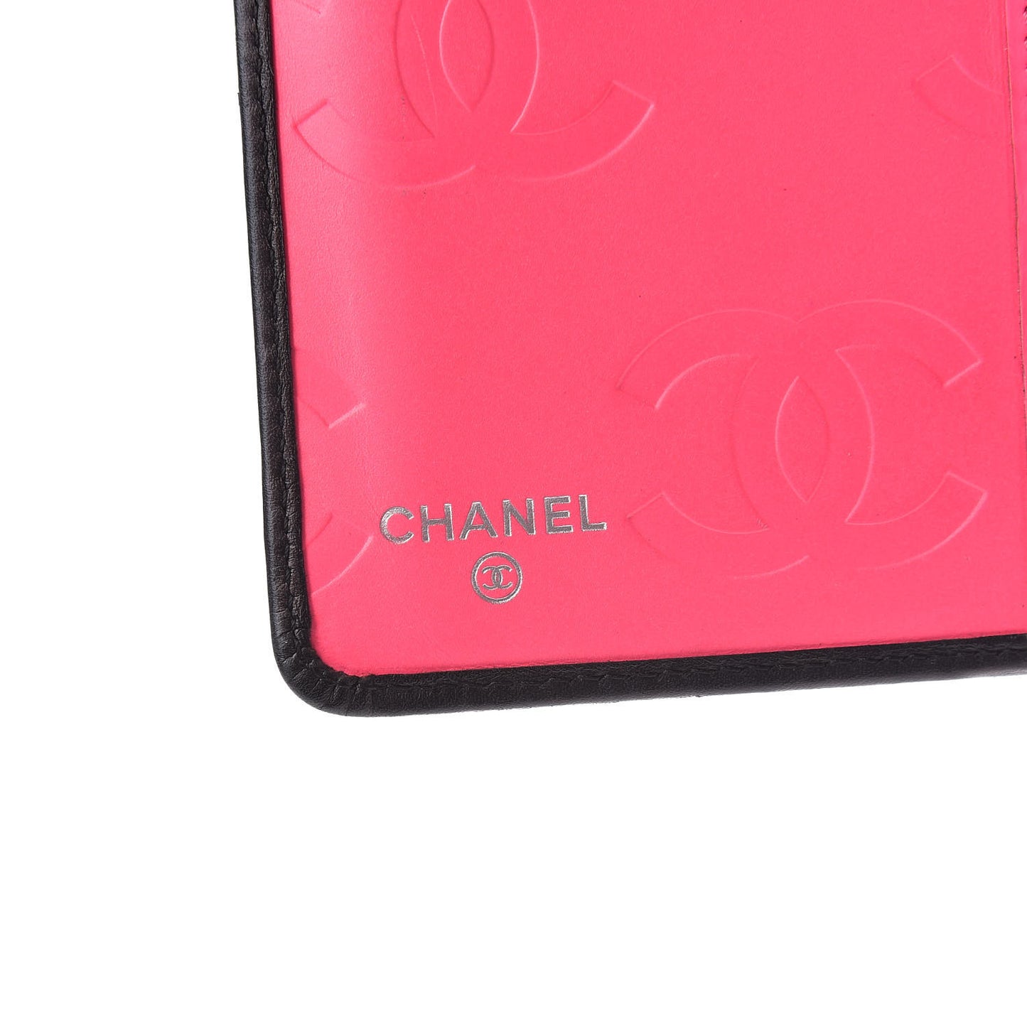 Calfskin Quilted Cambon Yen Wallet Black