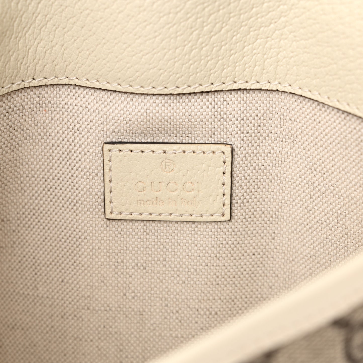 GG Supreme Monogram Web Small Ophidia Belt Bag Beige Ebony White