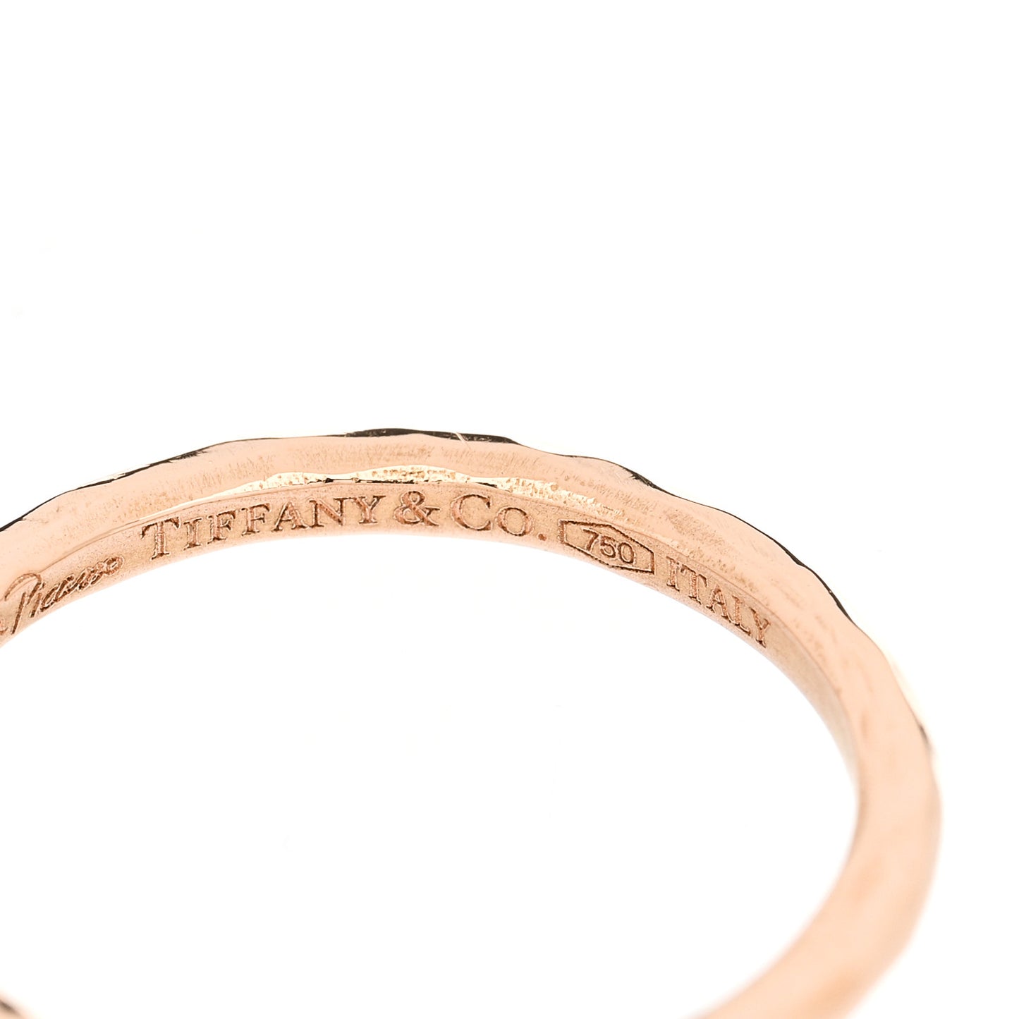 18K Rose Gold Paloma Picasso Hammered Ring 54 7