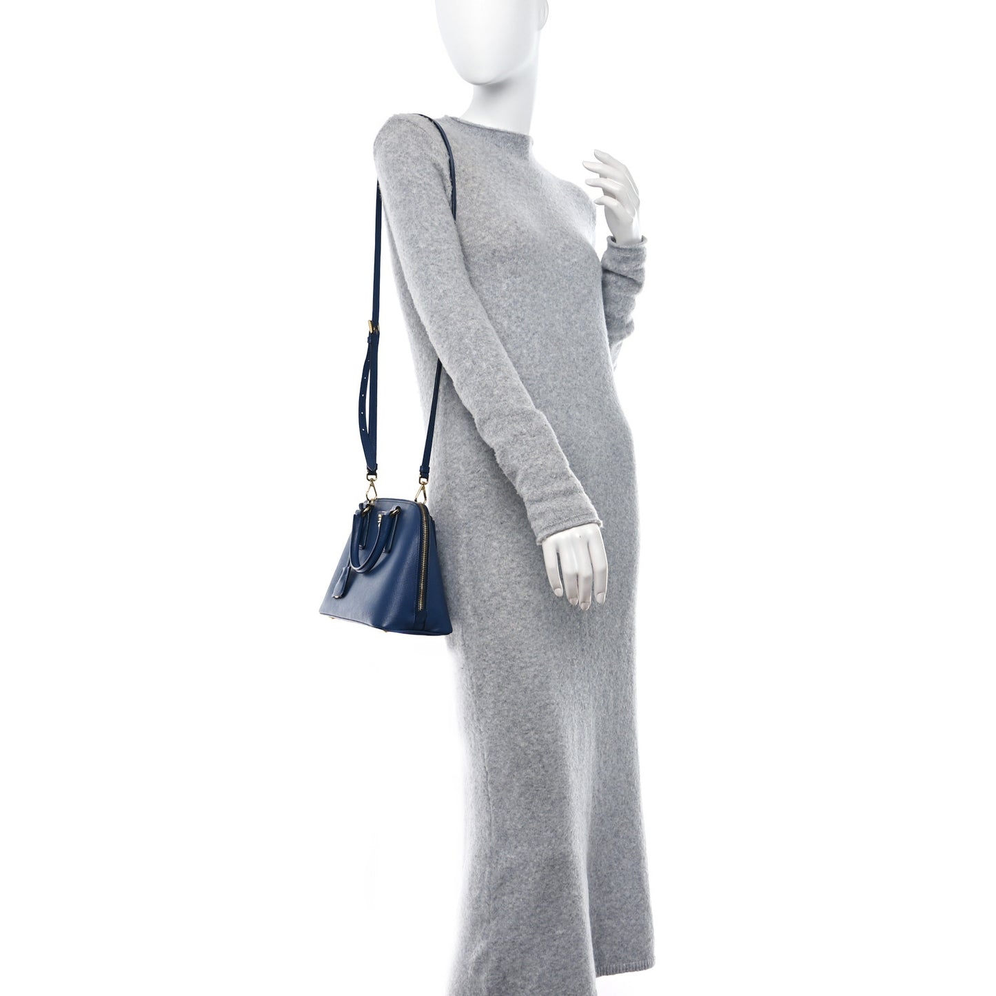 Saffiano Lux Small Promenade Tote Bluette