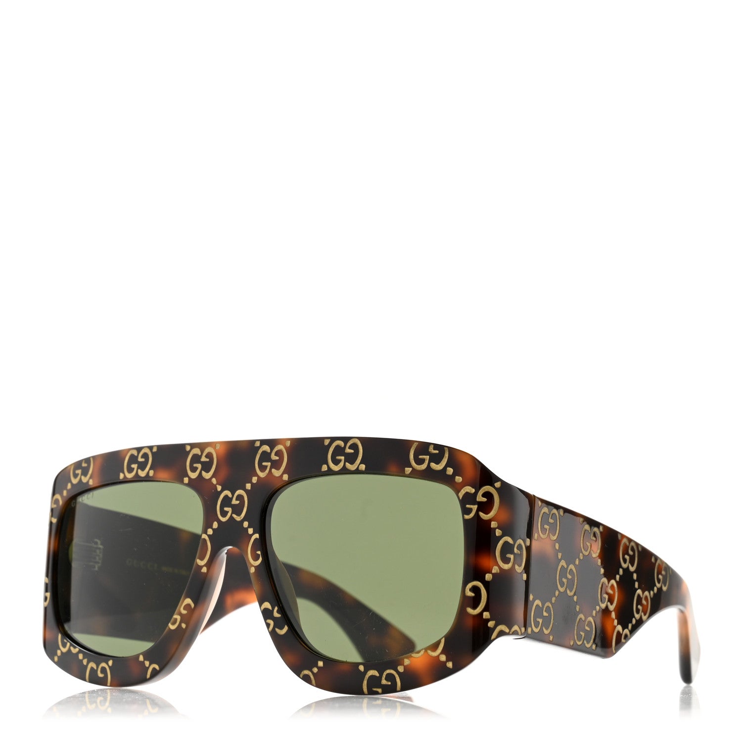 ◆GUCCI　グッチ◆サングラス　クラストハート　透かし彫り（騎士の紋章） Gucci Acetate Monogram Shield Sunglasses GG0983S Havana 1617386