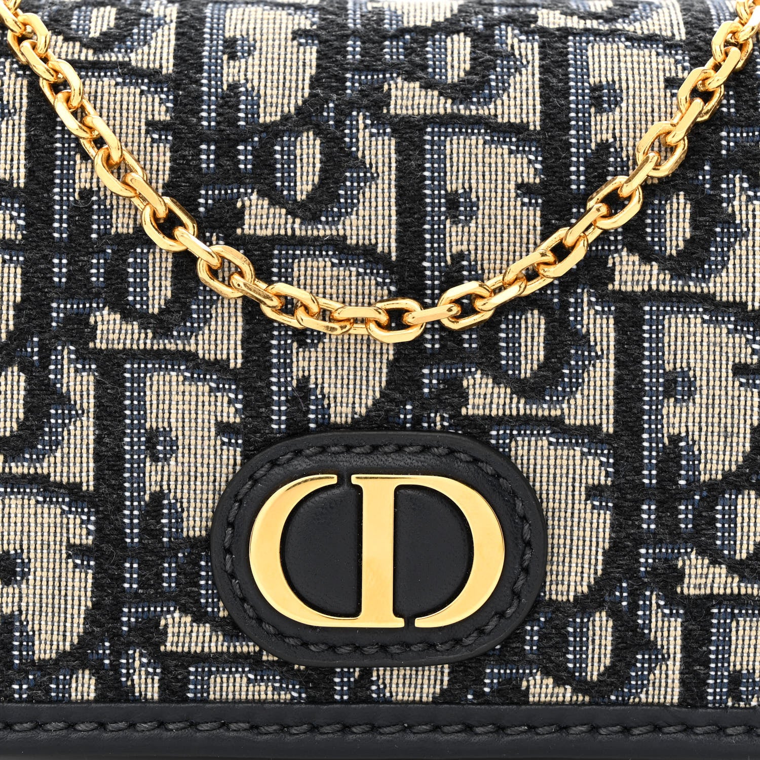 Christian Dior Oblique 30 Montaigne 2-In-1 Pouch Blue 8 of 10
