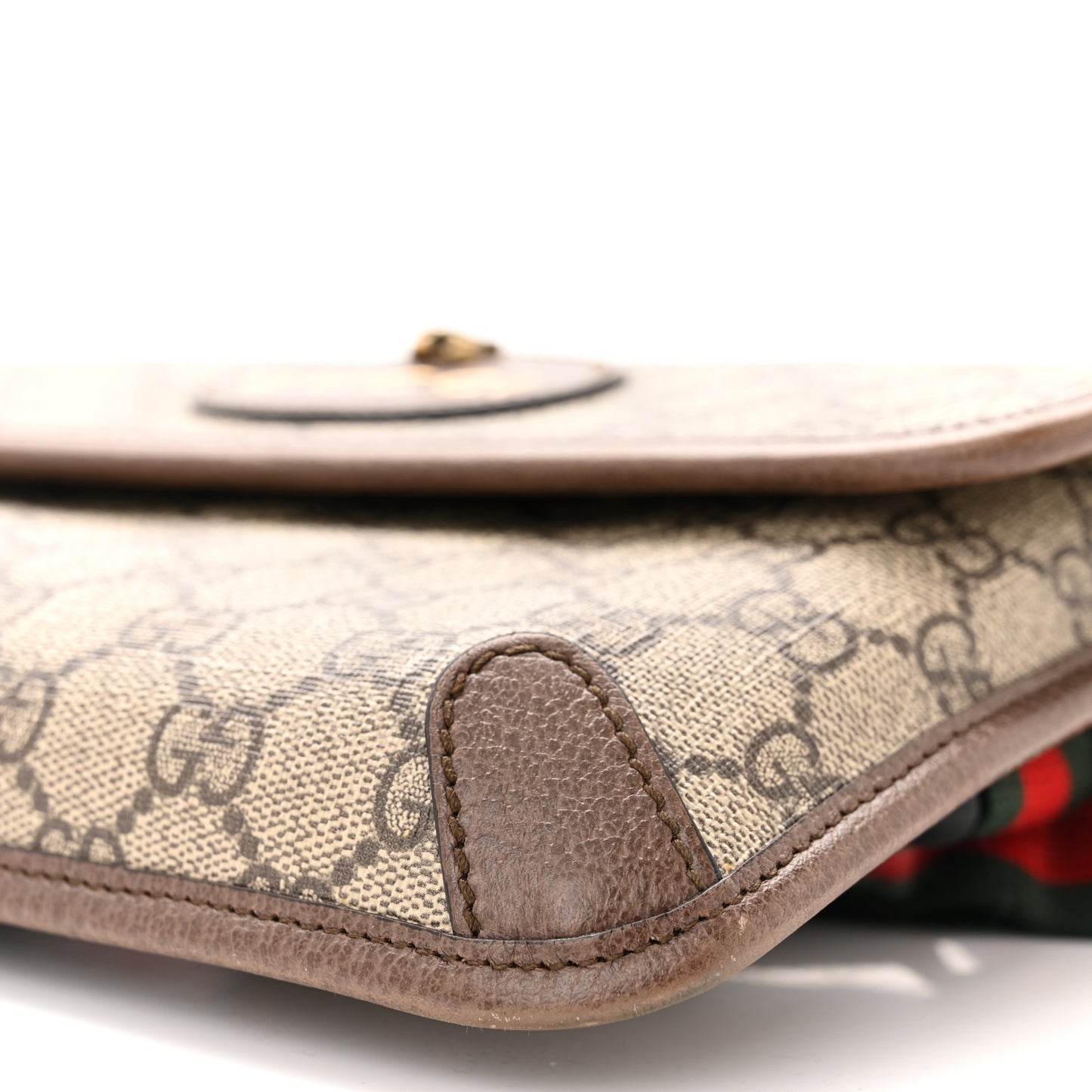 GG Supreme Monogram Neo Vintage Web Belt Bag Brown