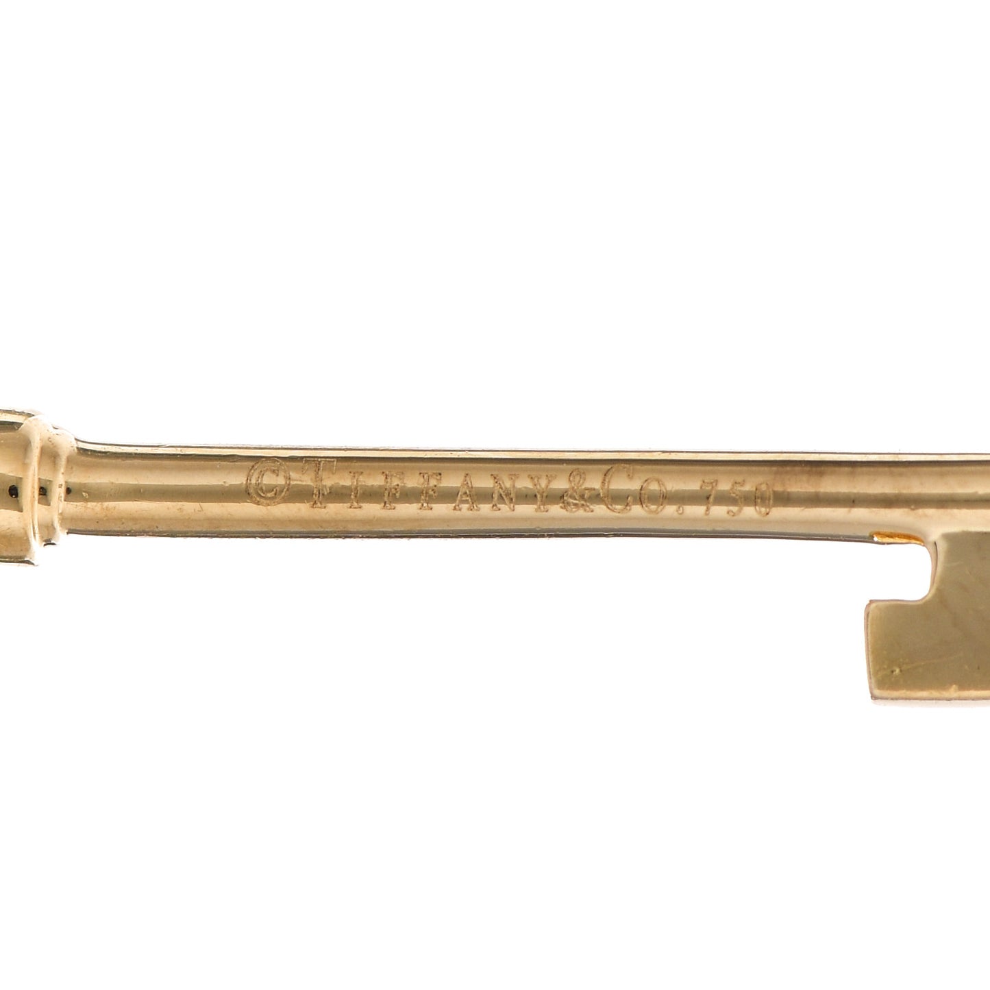 18K Yellow Gold Diamond Crown Key Pendant