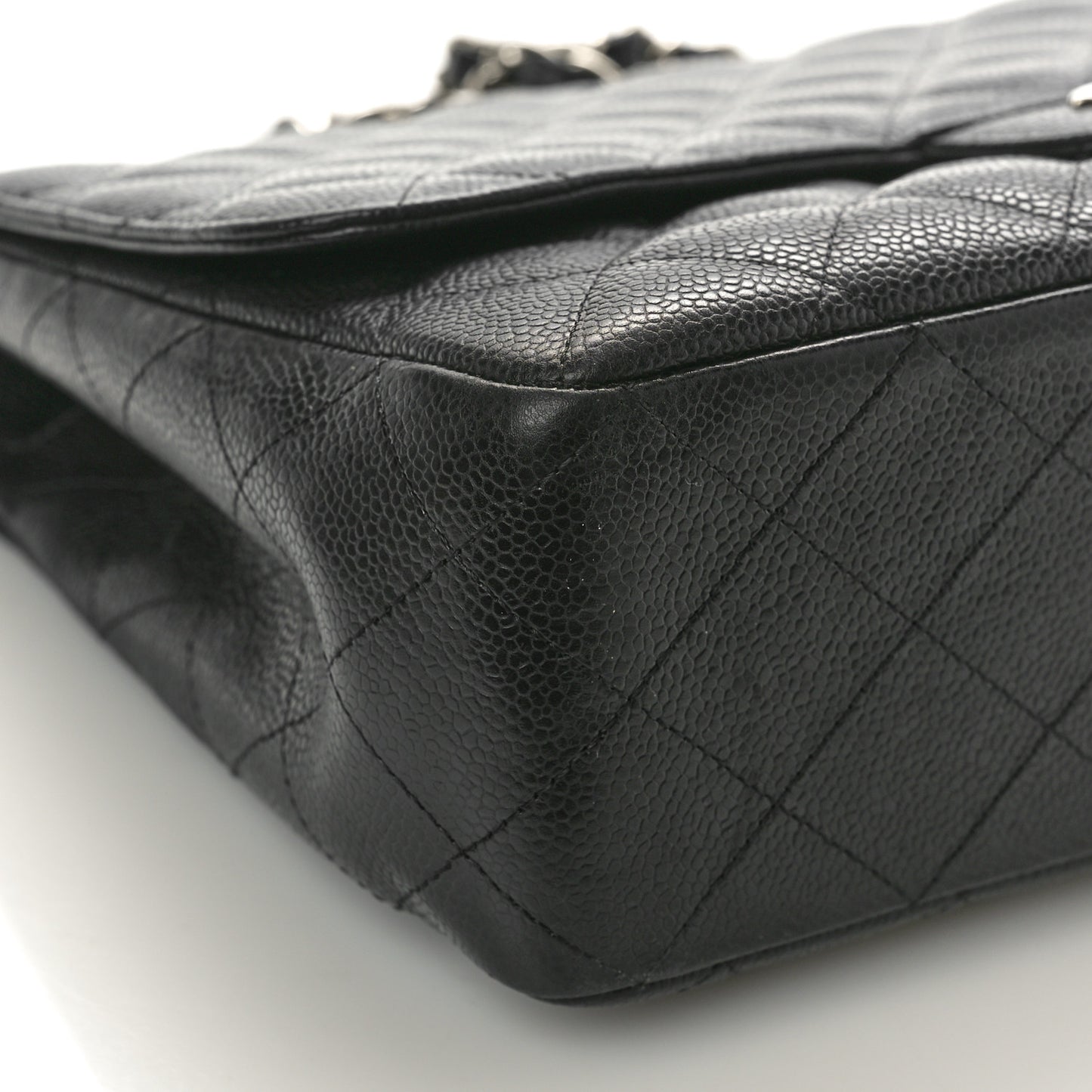 Caviar Quilted Jumbo Single Flap Black