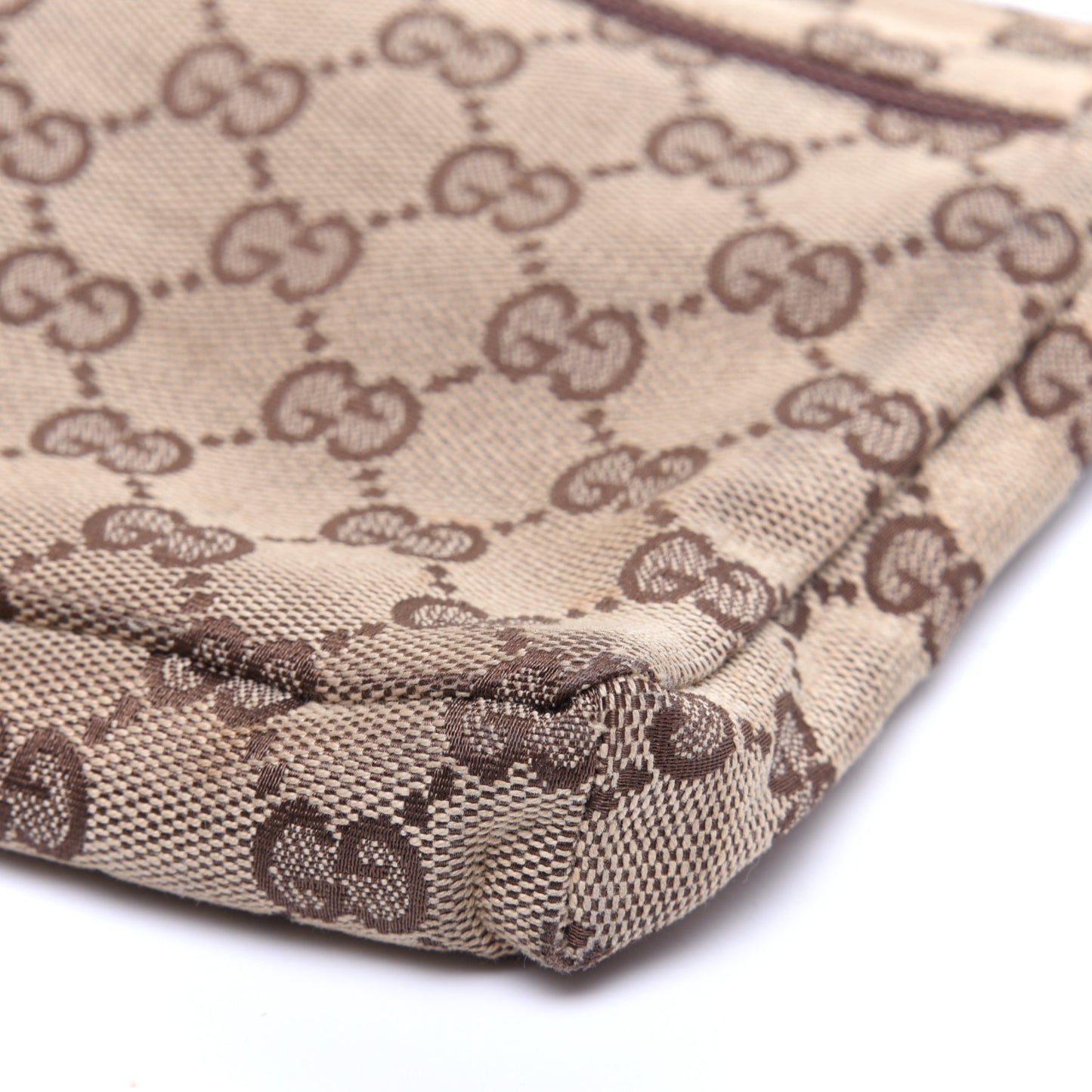 GG Monogram Double Pocket Belt Bag Dark Brown