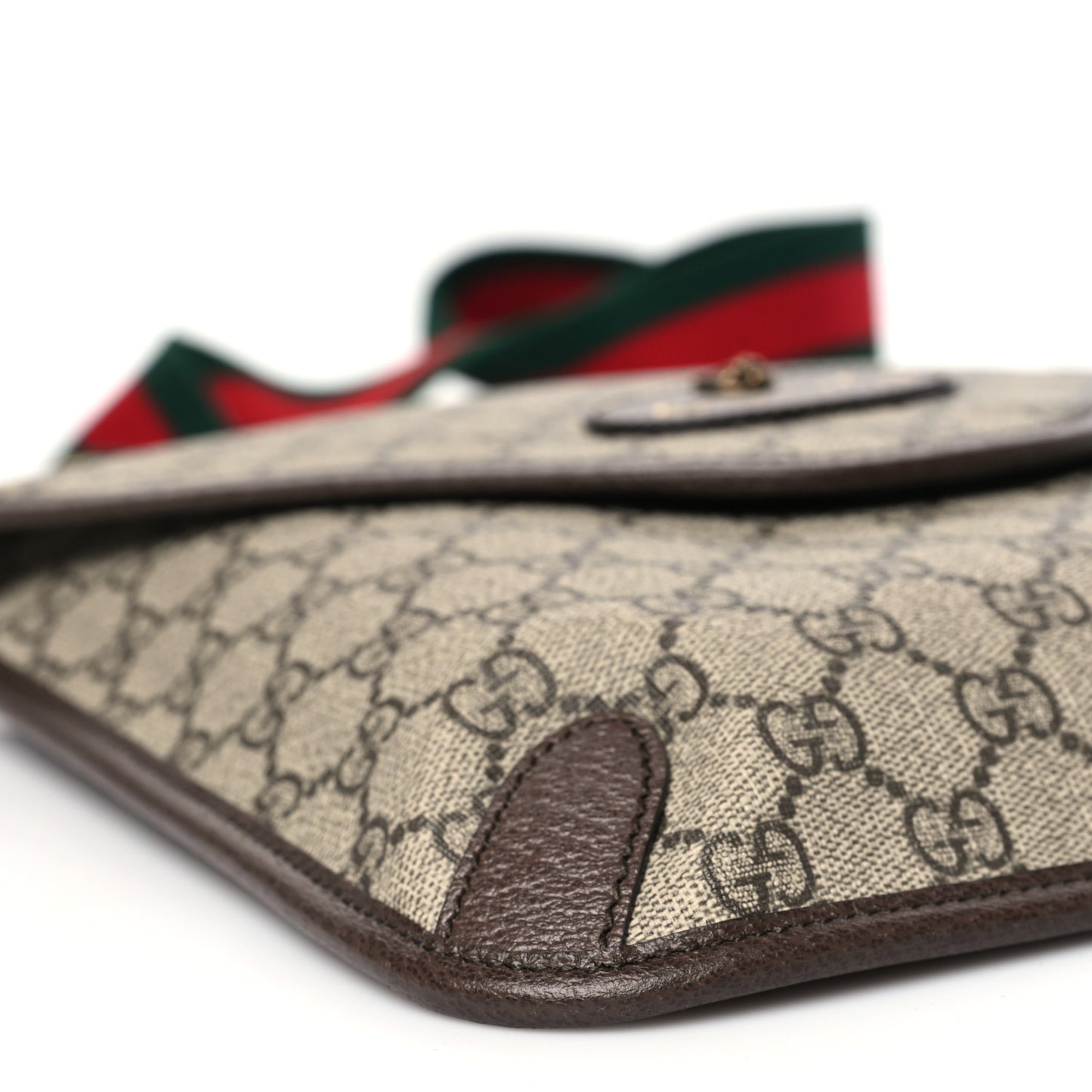 GG Supreme Monogram Web Medium Neo Vintage Flap Messenger Bag Beige New Acero