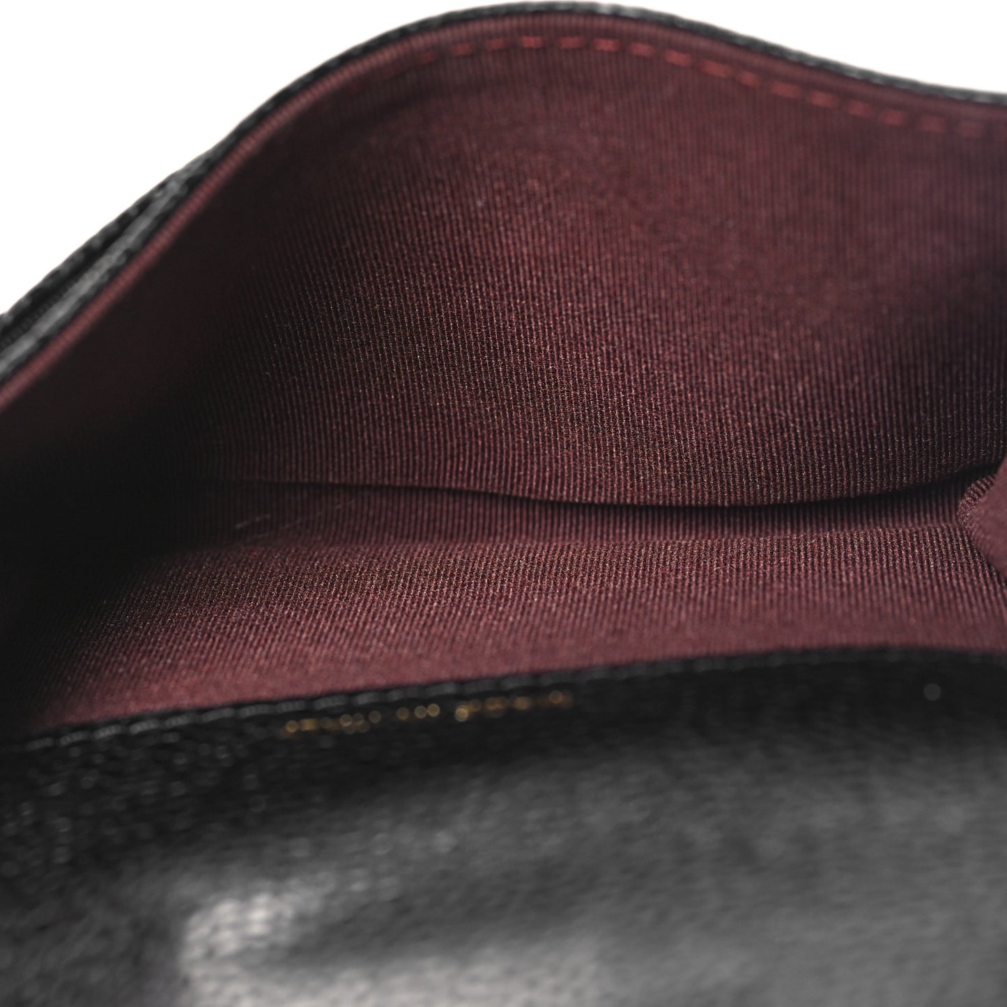 Caviar Quilted Flap Card Holder Wallet Black