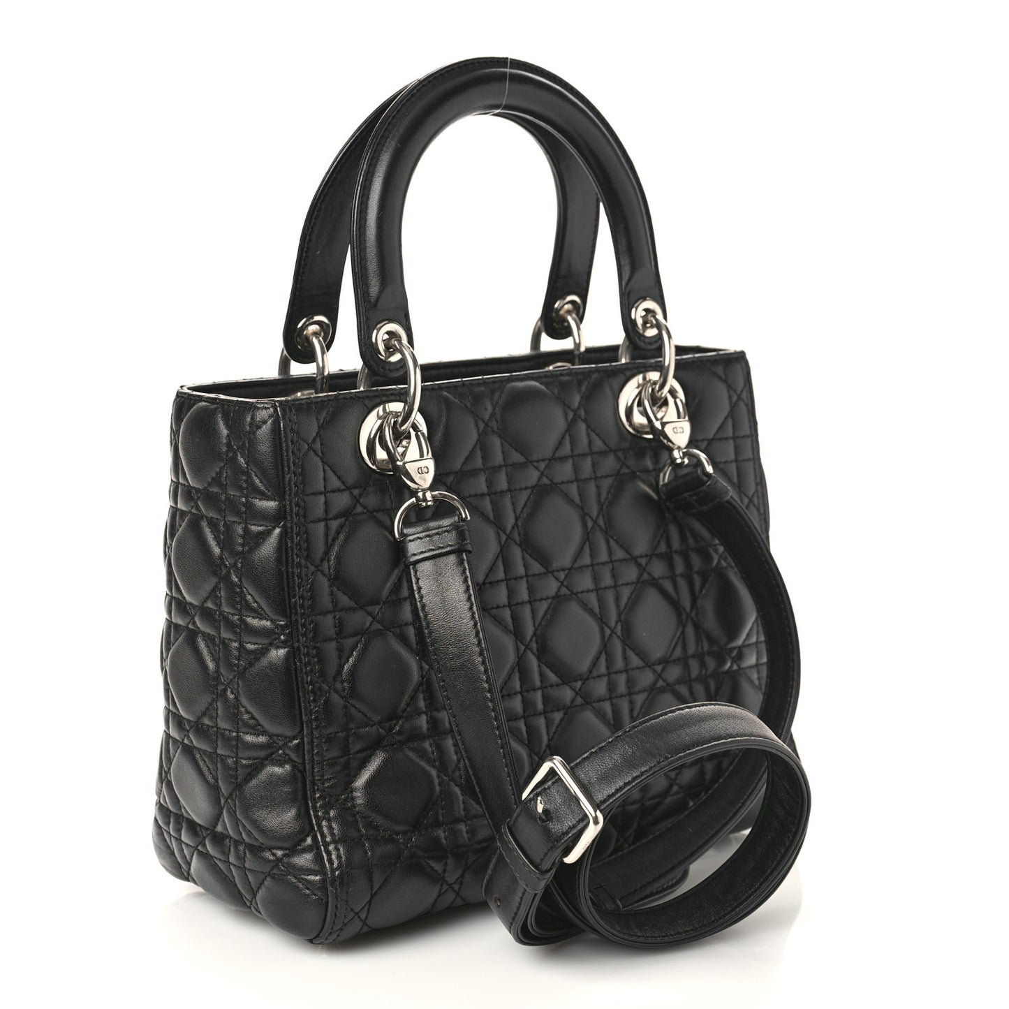Lambskin Cannage Medium Lady Dior Black