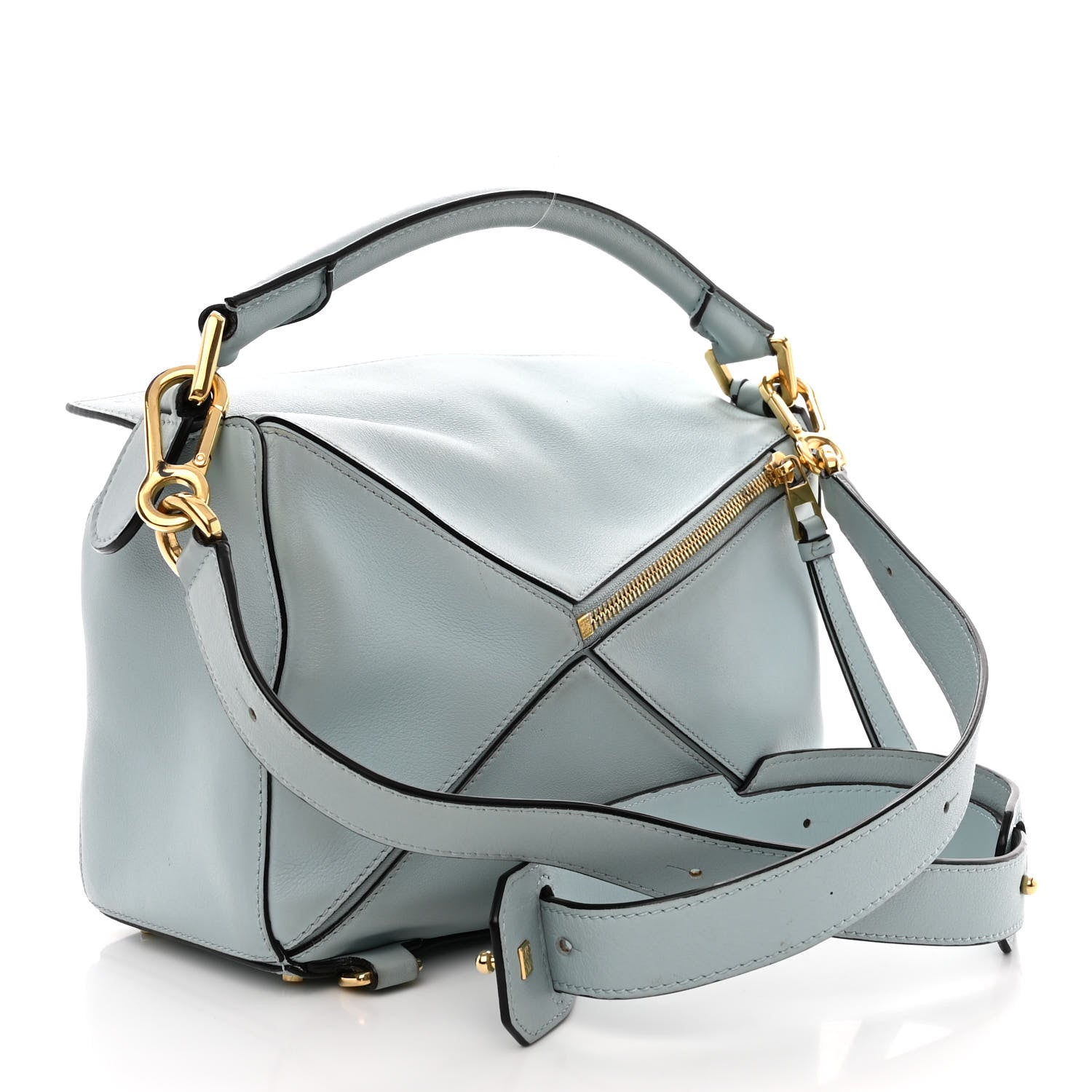Loewe Calfskin Small Puzzle Bag Light Blue 3 of 12