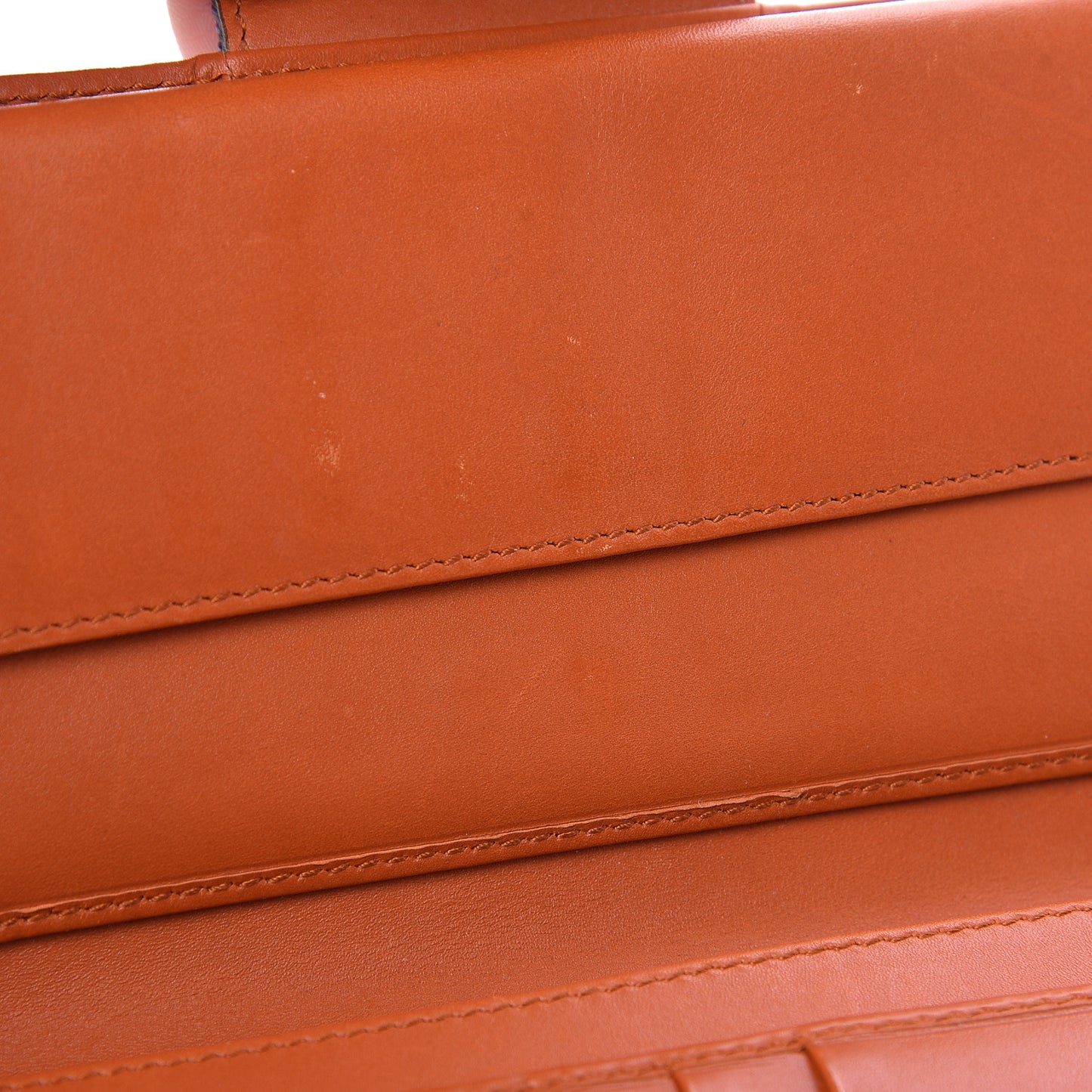 Monogram Calfskin Ladies Web Long Wallet Beige Ebony Orange