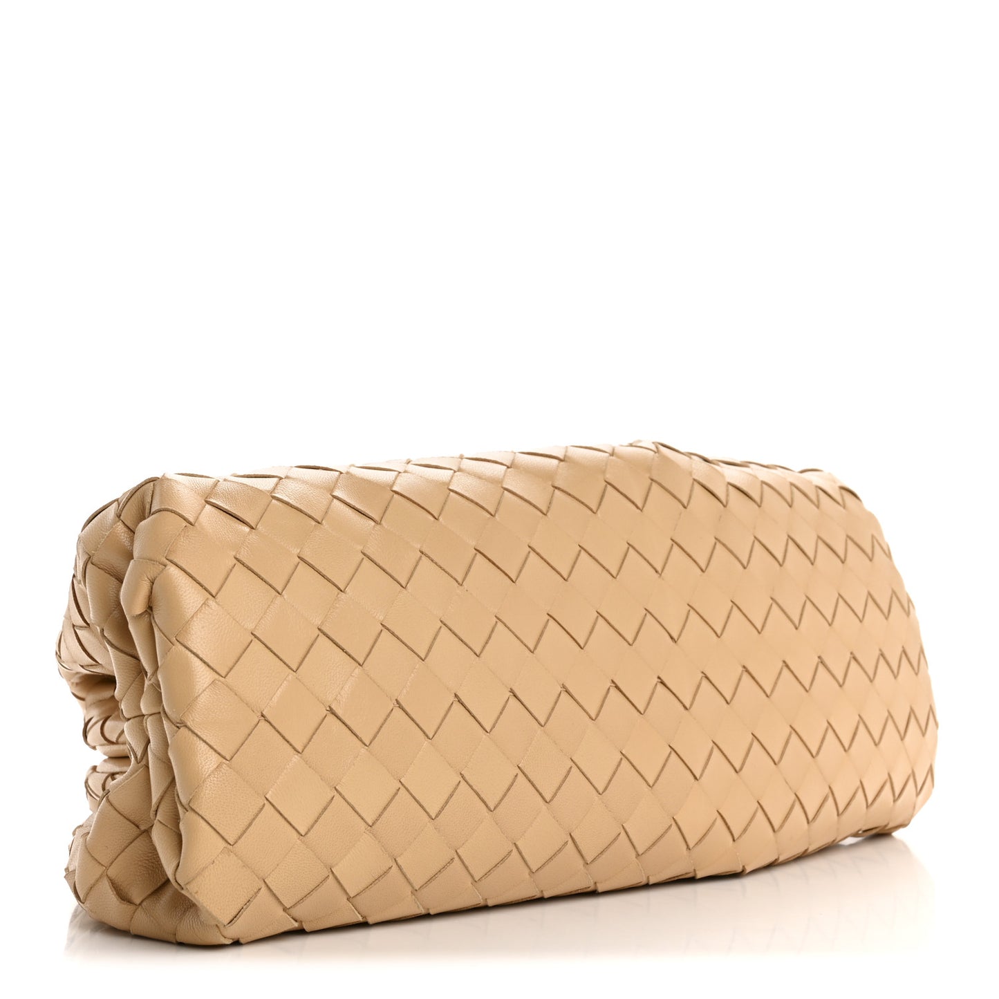 Nappa Maxi Intrecciato The Pouch Oversized Clutch Almond