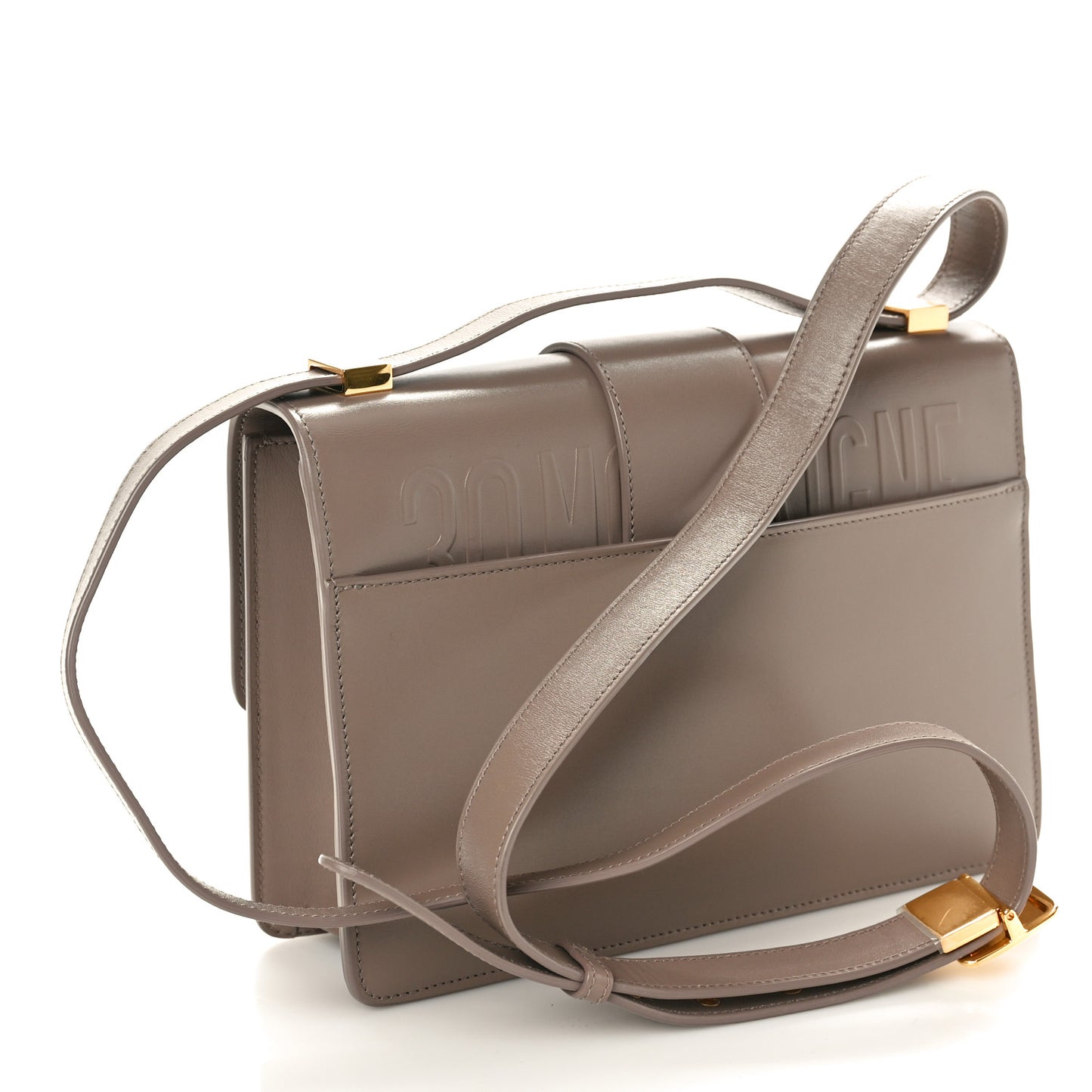 Box Calfskin 30 Montaigne Flap Bag Raw Beige