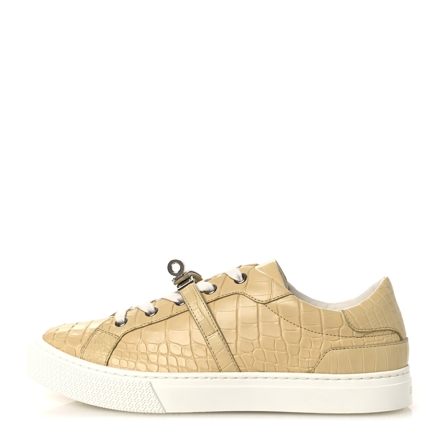 Hermes Matte Niloticus Crocodile Day Sneakers 38 Beige 1880519