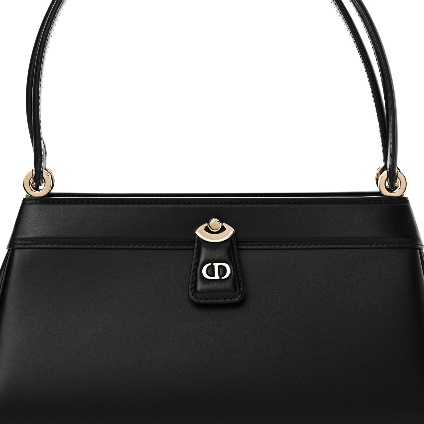 Calfskin Medium Key Shoulder Bag Black