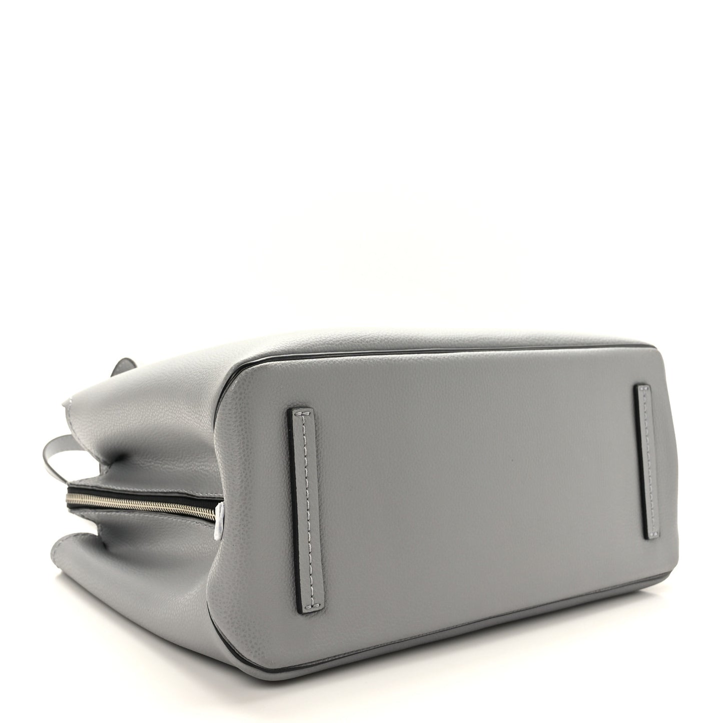 Pebbled Calfskin Editor Shopping Tote Grey