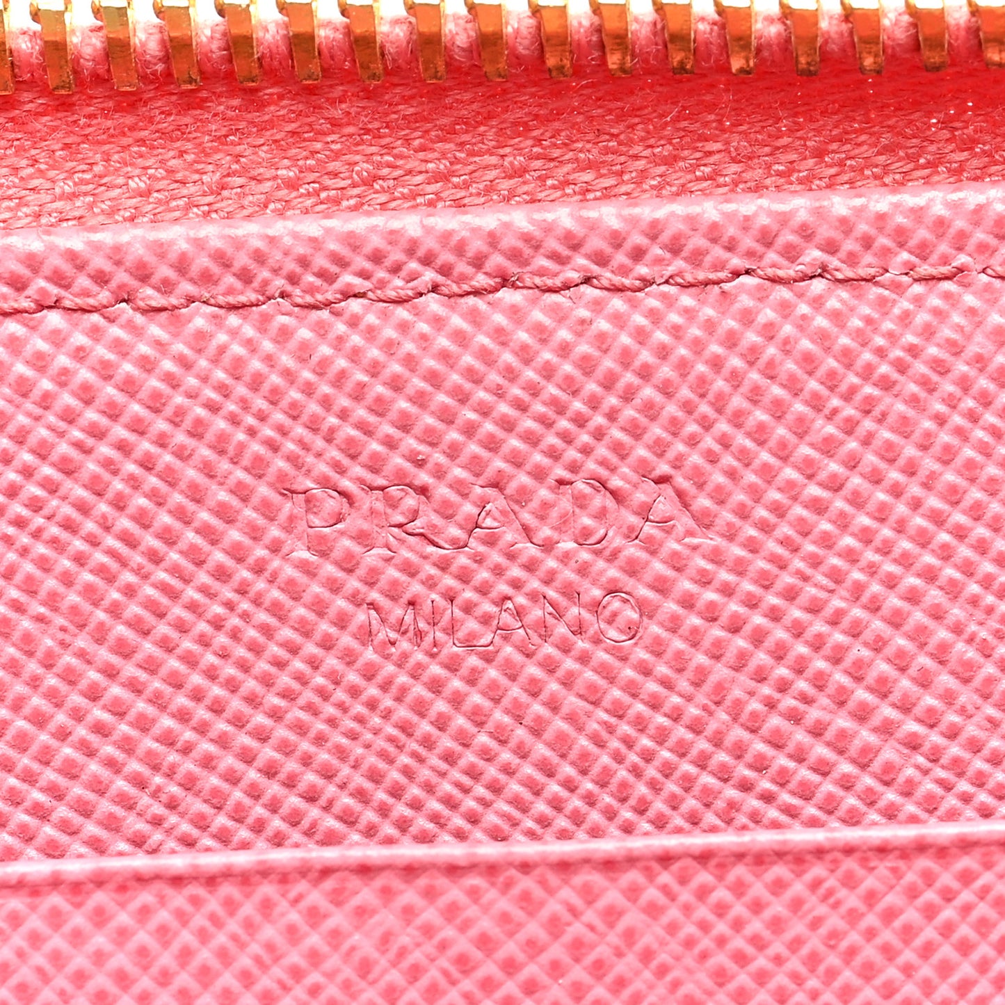 Saffiano Metal Zip Around Wallet Begonia