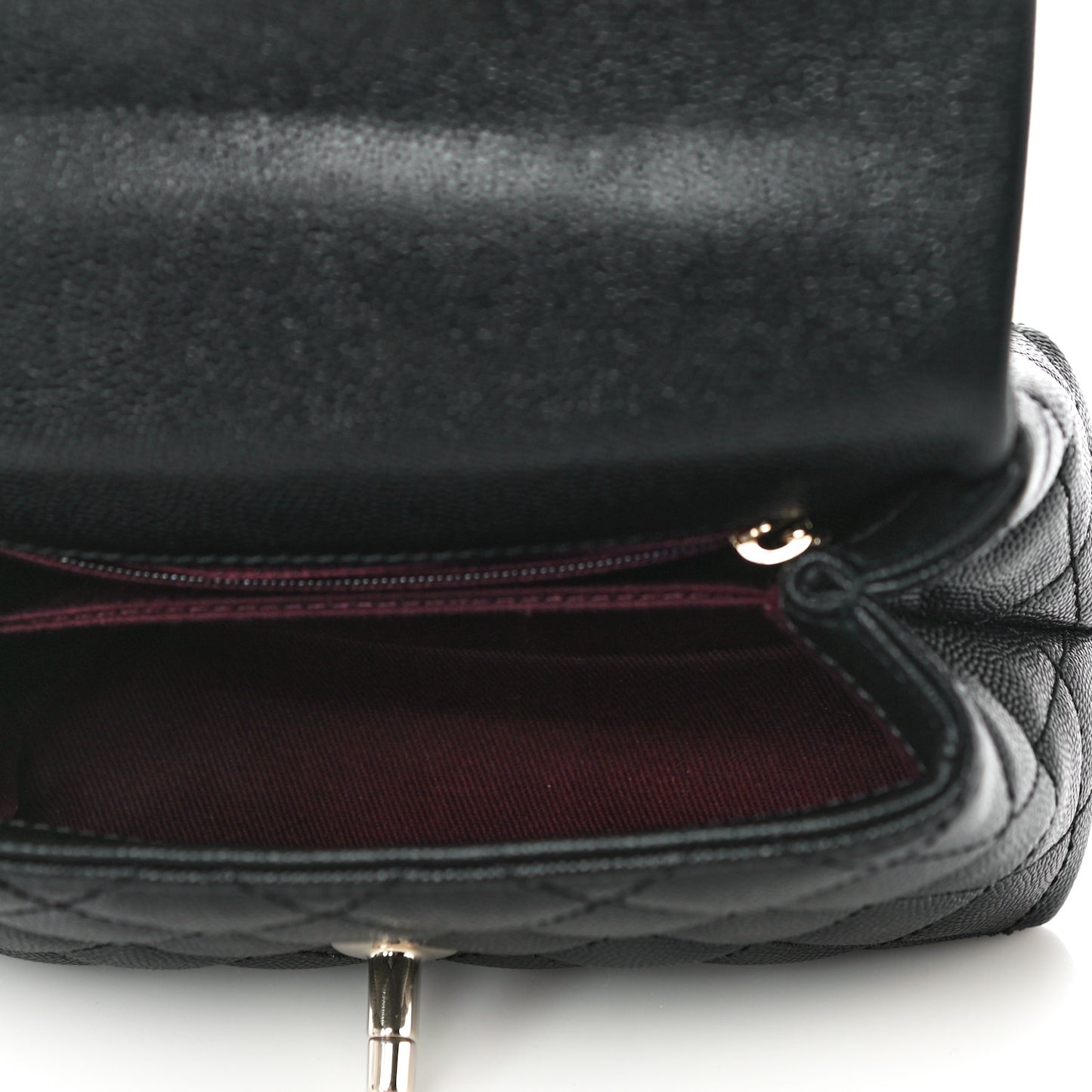 Caviar Quilted Extra Mini Coco Handle Flap Black