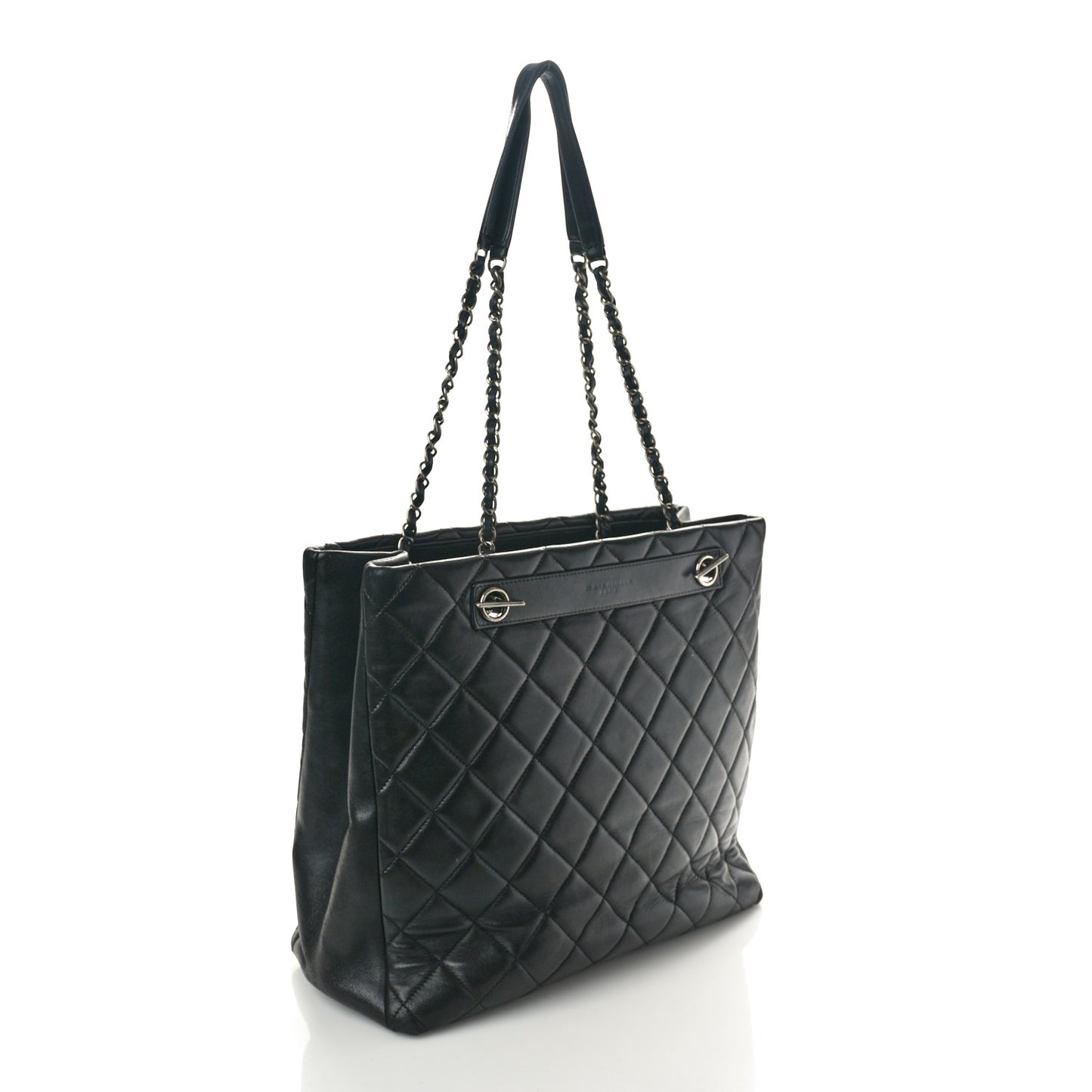 Lambskin Quilted Trendy CC Tote Black